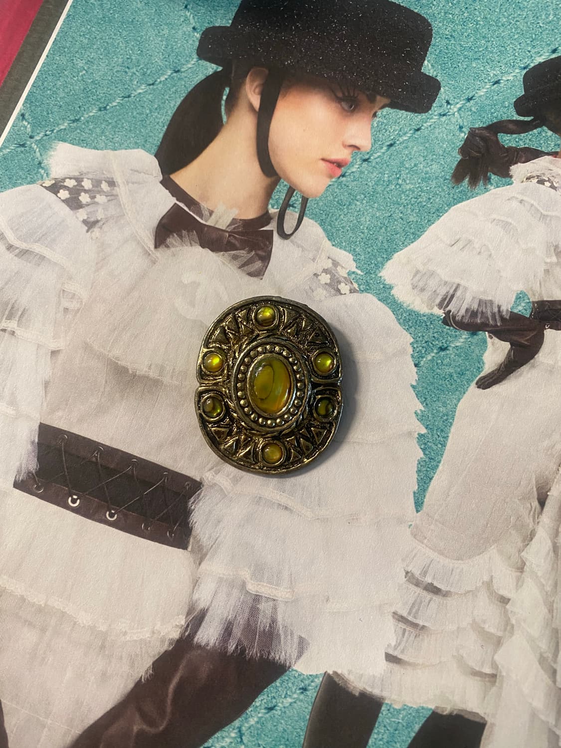 빈티지 오팔빛 앤틱 브로치 상품이미지1