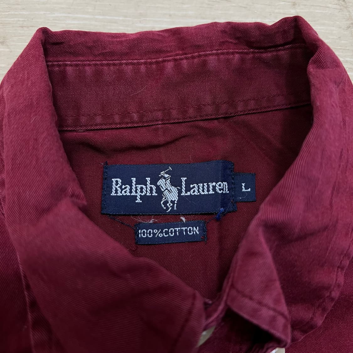 폴로 랄프로렌 스몰포니 버튼다운 긴팔셔츠 [와인] L/100 상품이미지5