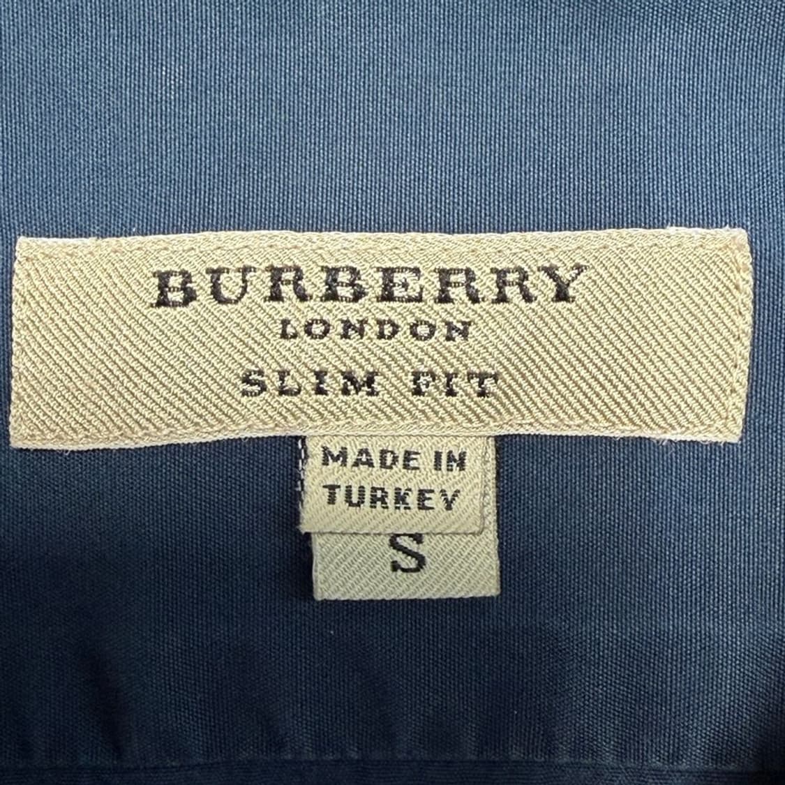 버버리 군마 자수 슬림핏 셔츠 네이비 S 상품이미지6