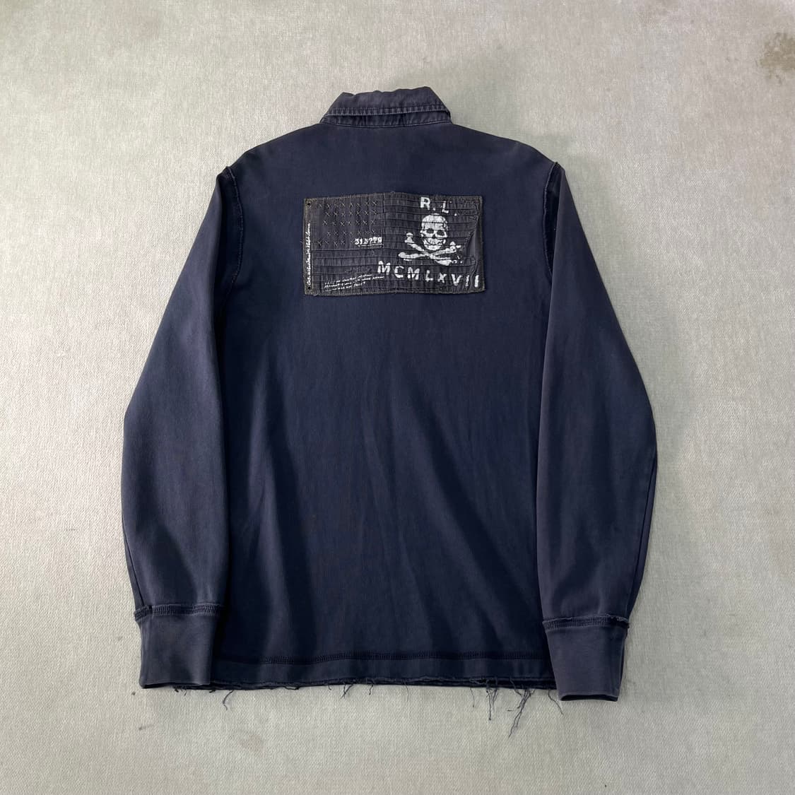 95 폴로랄프로렌 진스 성조기패치 빈티지 워싱 럭비티 상품이미지2