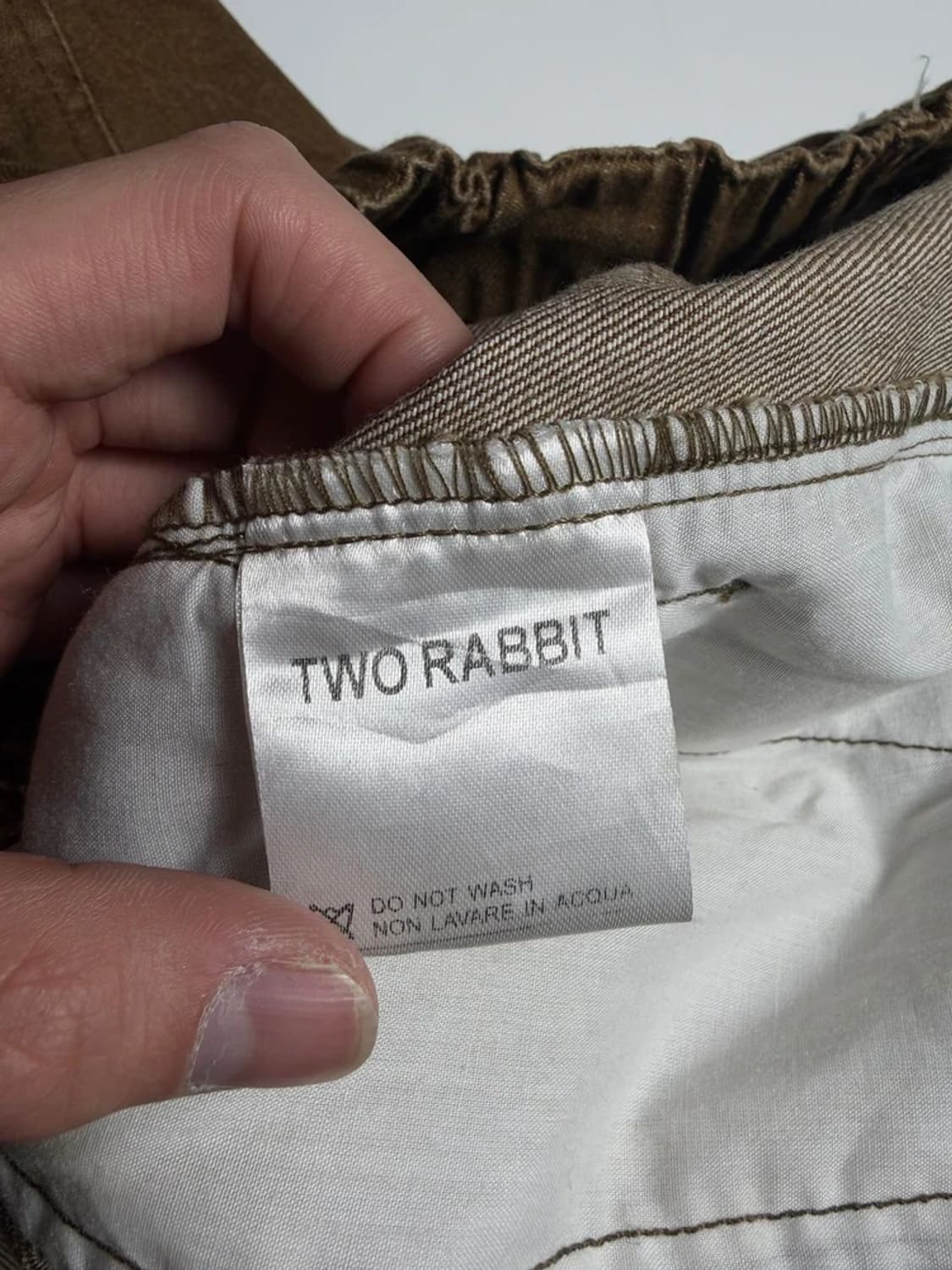 TWO RABBIT 내추럴 워시드 브라운 반바지 R1108 상품이미지7