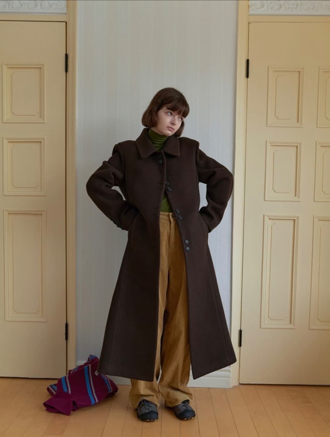 노컨텐츠 코트 - 클래식 롱코트 다크 브라운 상품이미지2