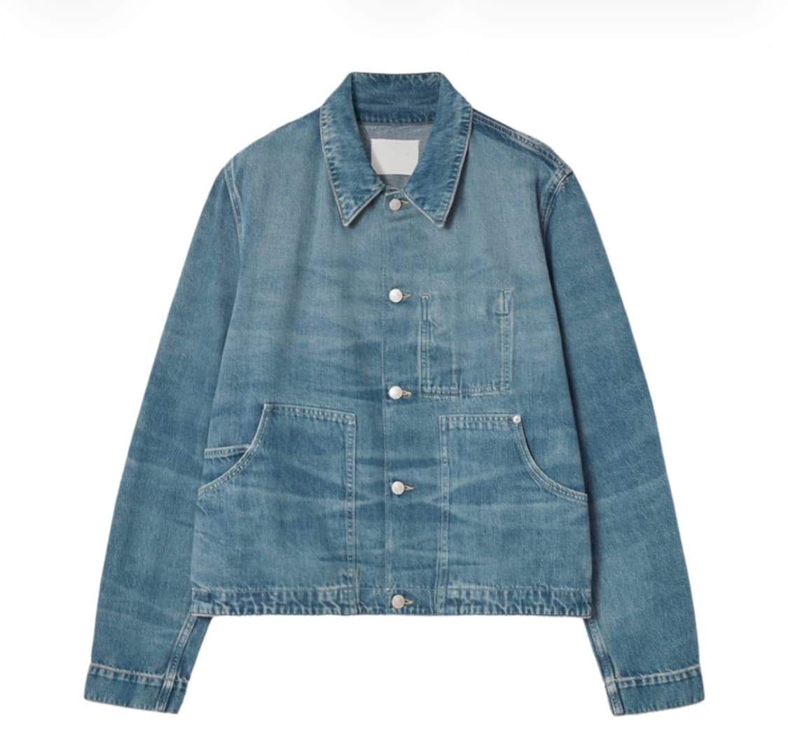코스 박시 데님 자켓 워시드 블루 (S) 상품이미지1