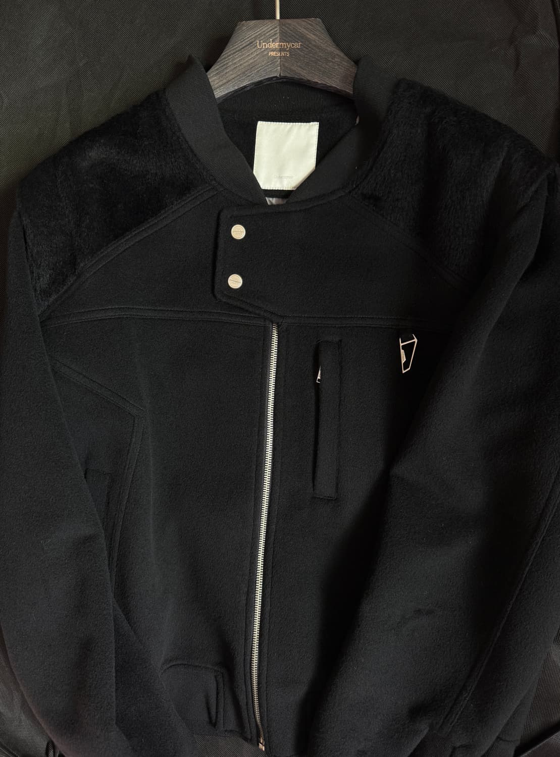 [Undermycar] 가우딘 알파카 숄더 울 블루종 문레스 나이트 상품이미지2