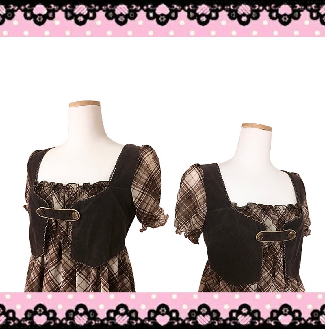 리즈리사 라떼갸루 원피스 딸기초코 상품이미지3