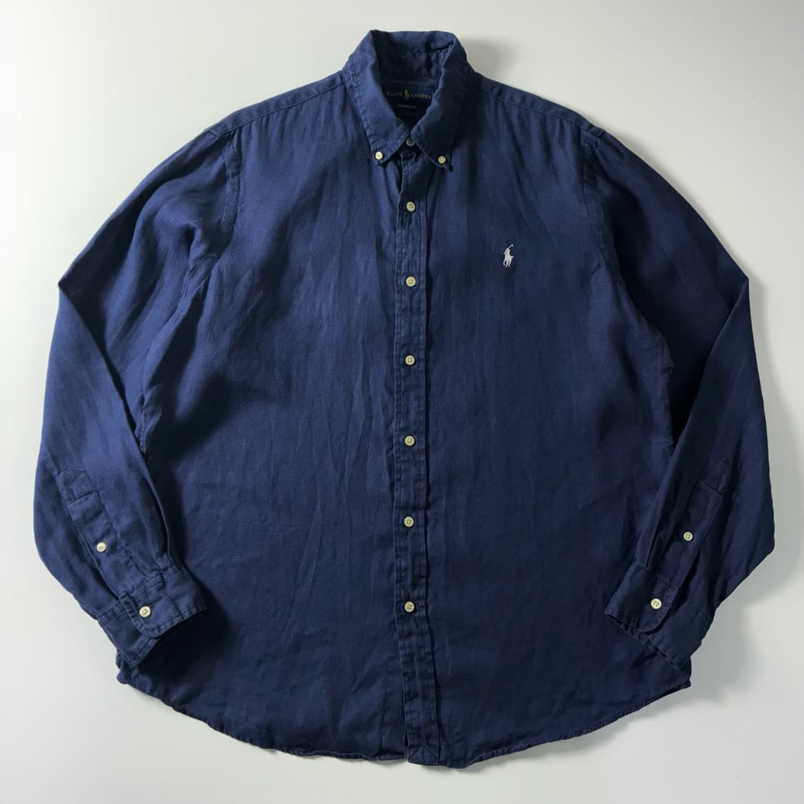 Polo  폴로 랄프로렌 자수 린넨 네이비 셔츠  상품이미지1