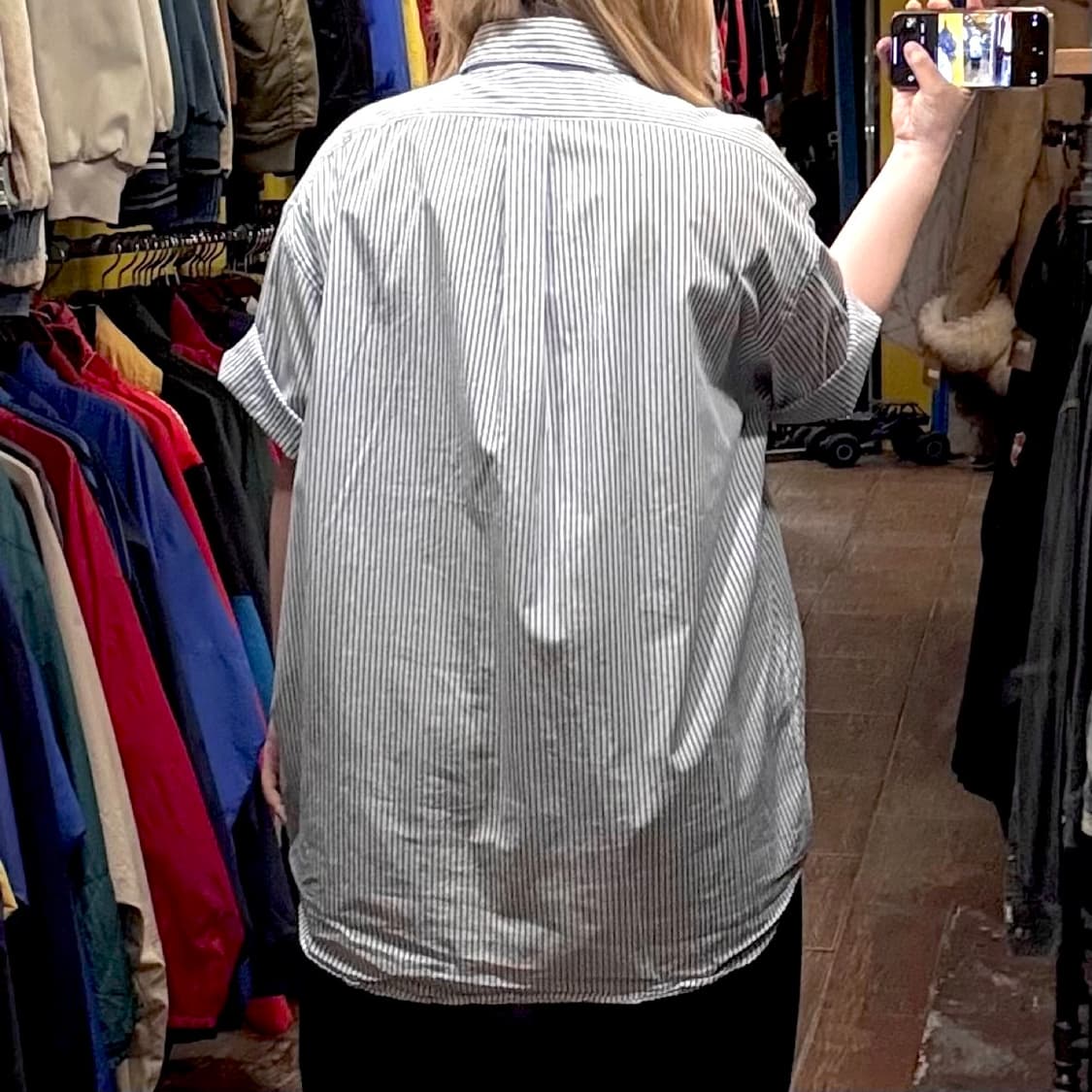 [HI] 폴로 랄프로렌 반팔셔츠 스트라이프 블루  상품이미지5