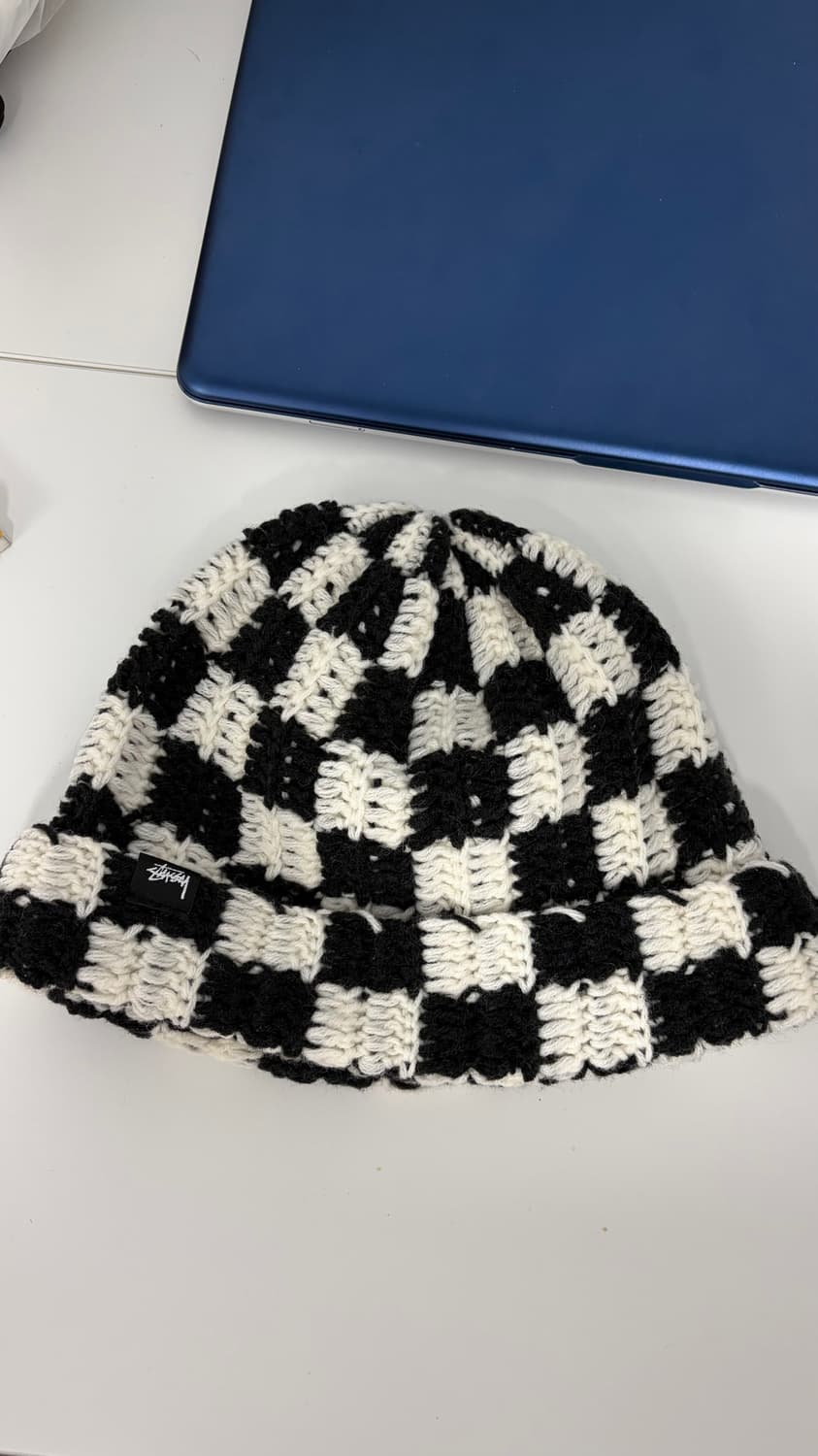 스투시 크로셰 체커 비니 상품이미지1