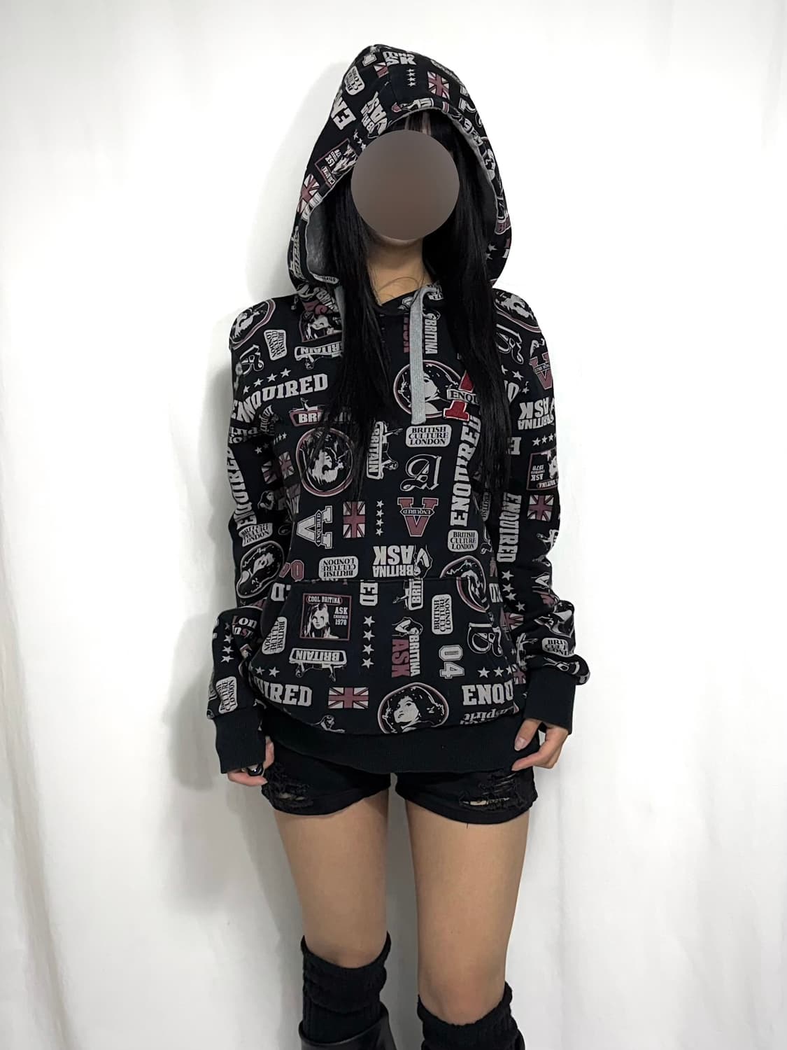 Vintage print hoodie 상품이미지4