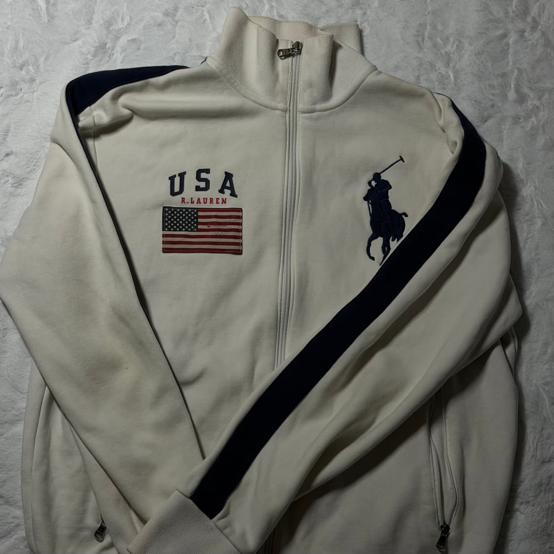 폴로 빅포니 성조기 화이트 져지 S 상품이미지1