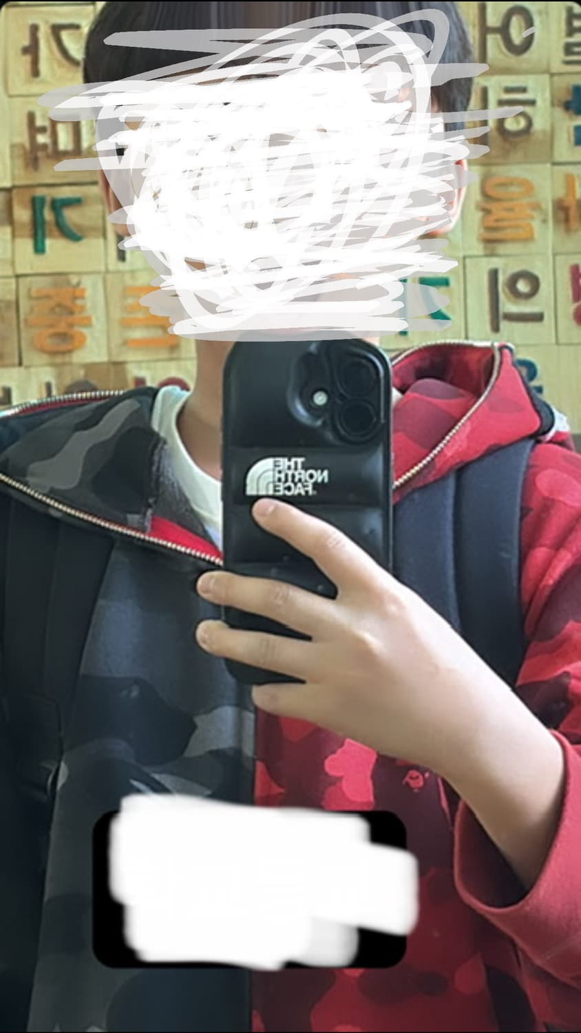 (판매) 베이프 컬러 카모 세퍼레이트 샤크 풀 집 후드 레드 블랙팝니다 상품이미지2