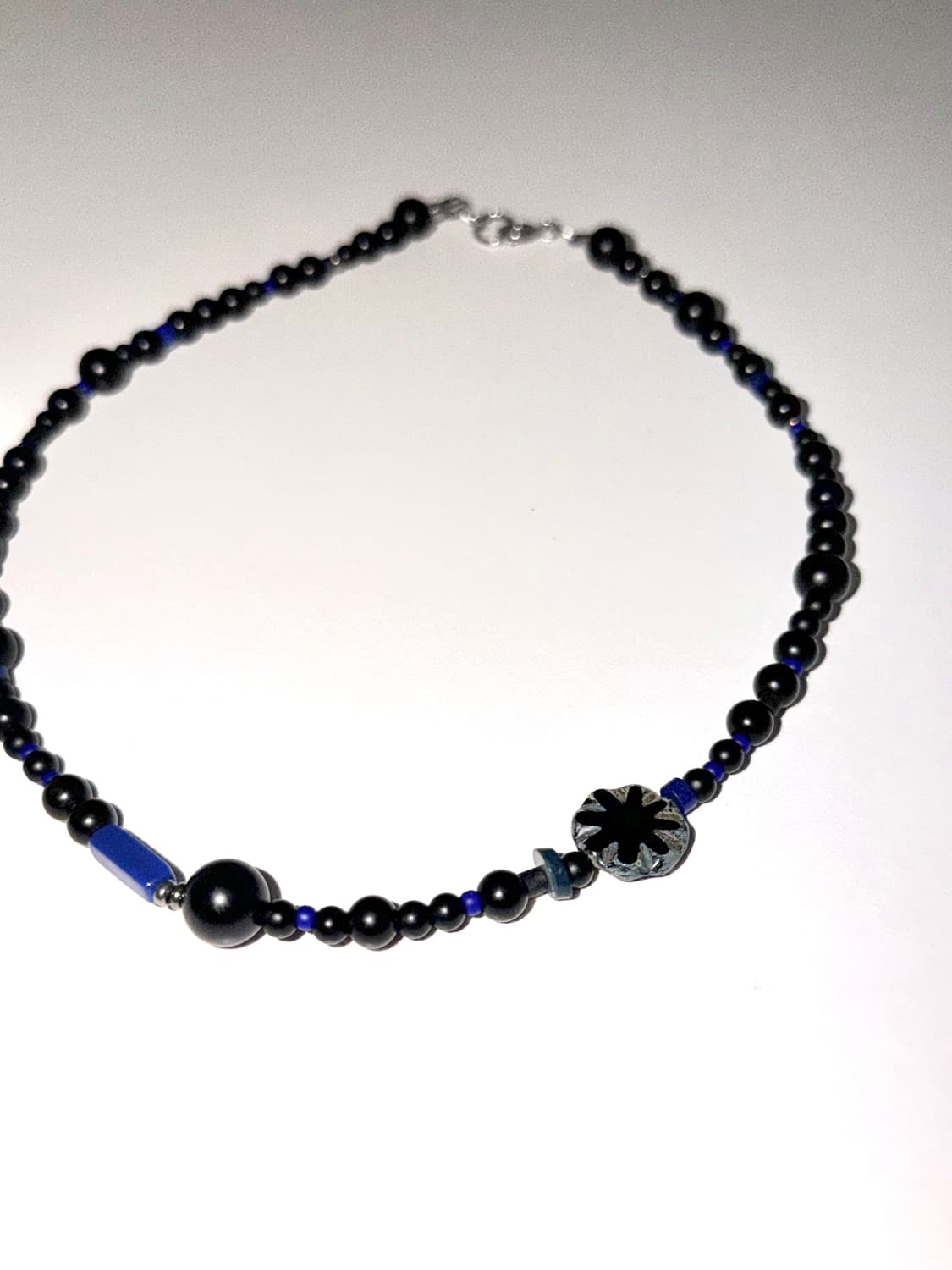 [rrrocnoc]soapnyx 블랙 오닉스 라피스라줄리 원석 비즈목걸이 상품이미지8