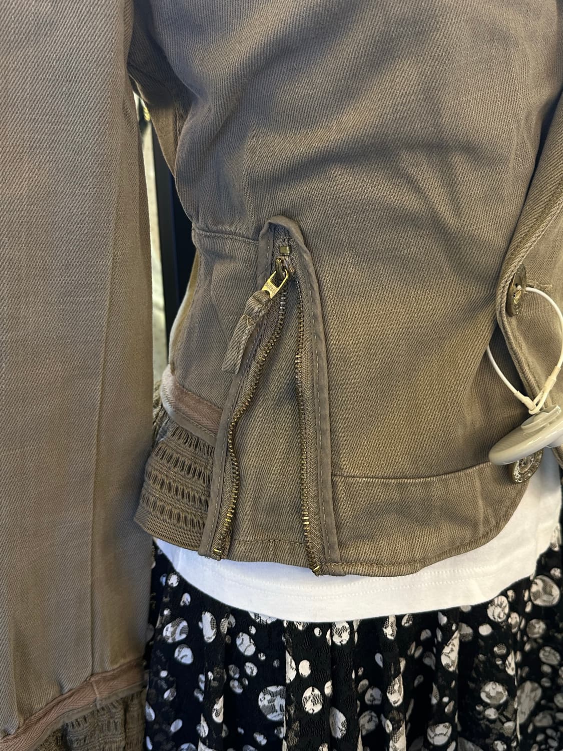 DIESEL 디젤 Y2K 카키베이지 자켓 상품이미지4