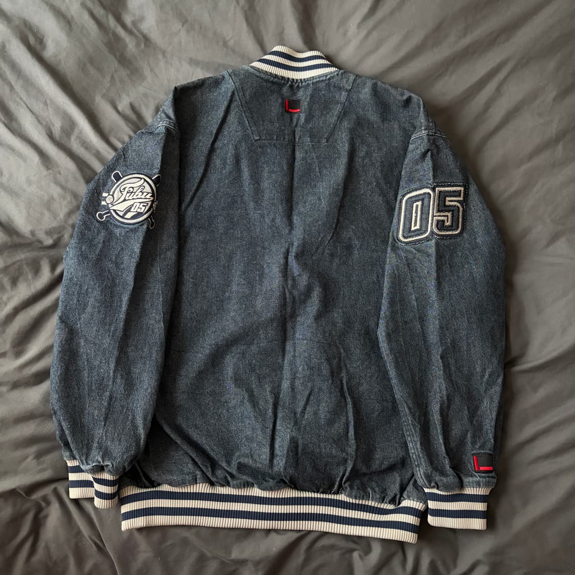 [FUBU] 후부 데님 야구점퍼 블루 빈티지 자켓 스타디움 상품이미지3