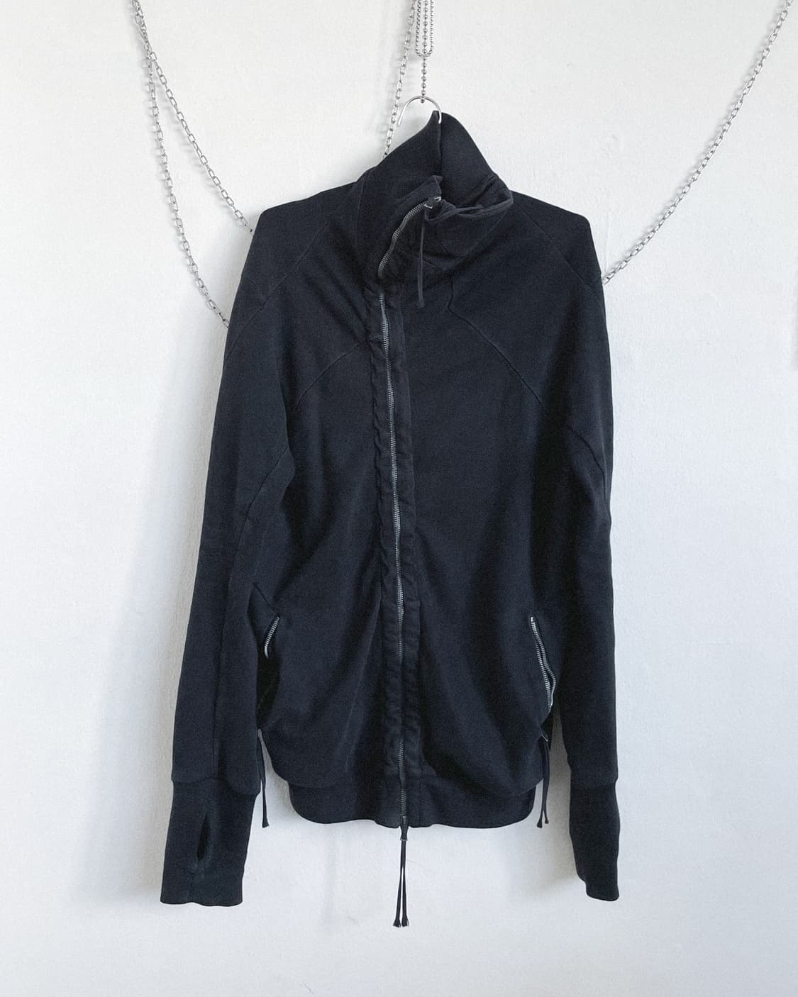 보리스비잔사베리 초기 아카이브 사선 하이넥 코튼 져지 집업 상품이미지6