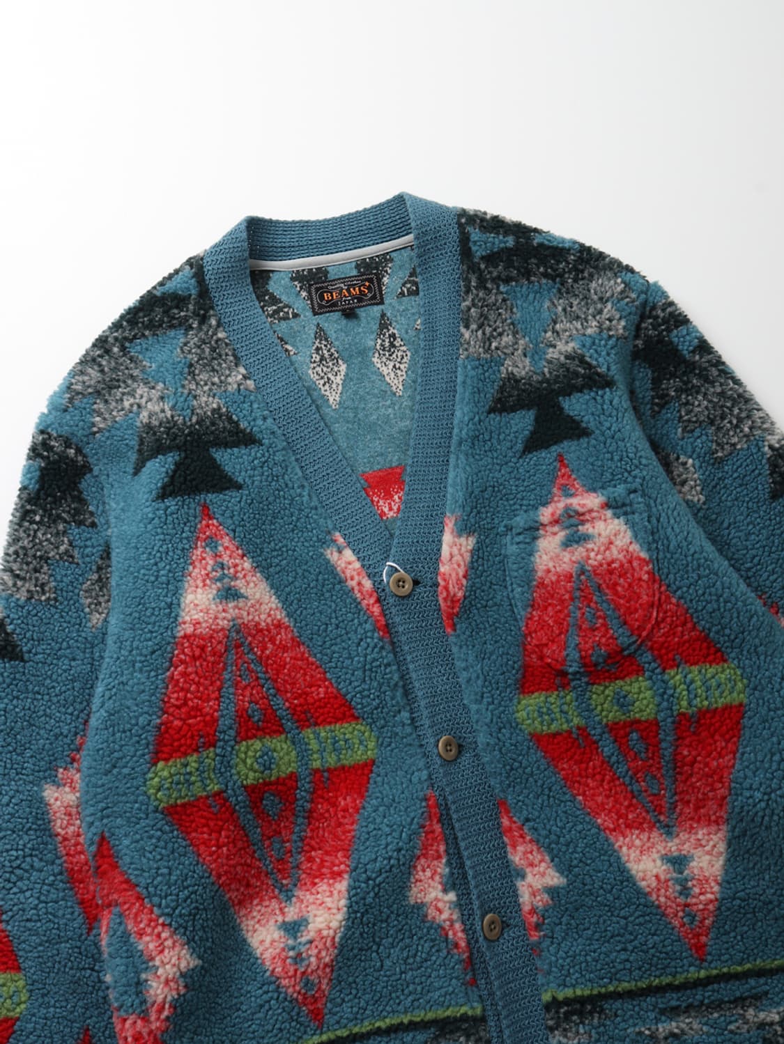 빔즈플러스 BEAMS PLUS Cardigan Boa Jacquard 상품이미지5