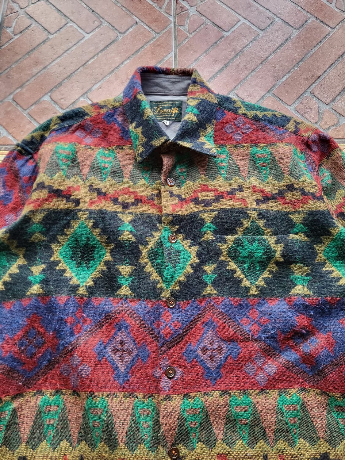빈티지 나바호 패턴 플란넬 셔츠 상품이미지4