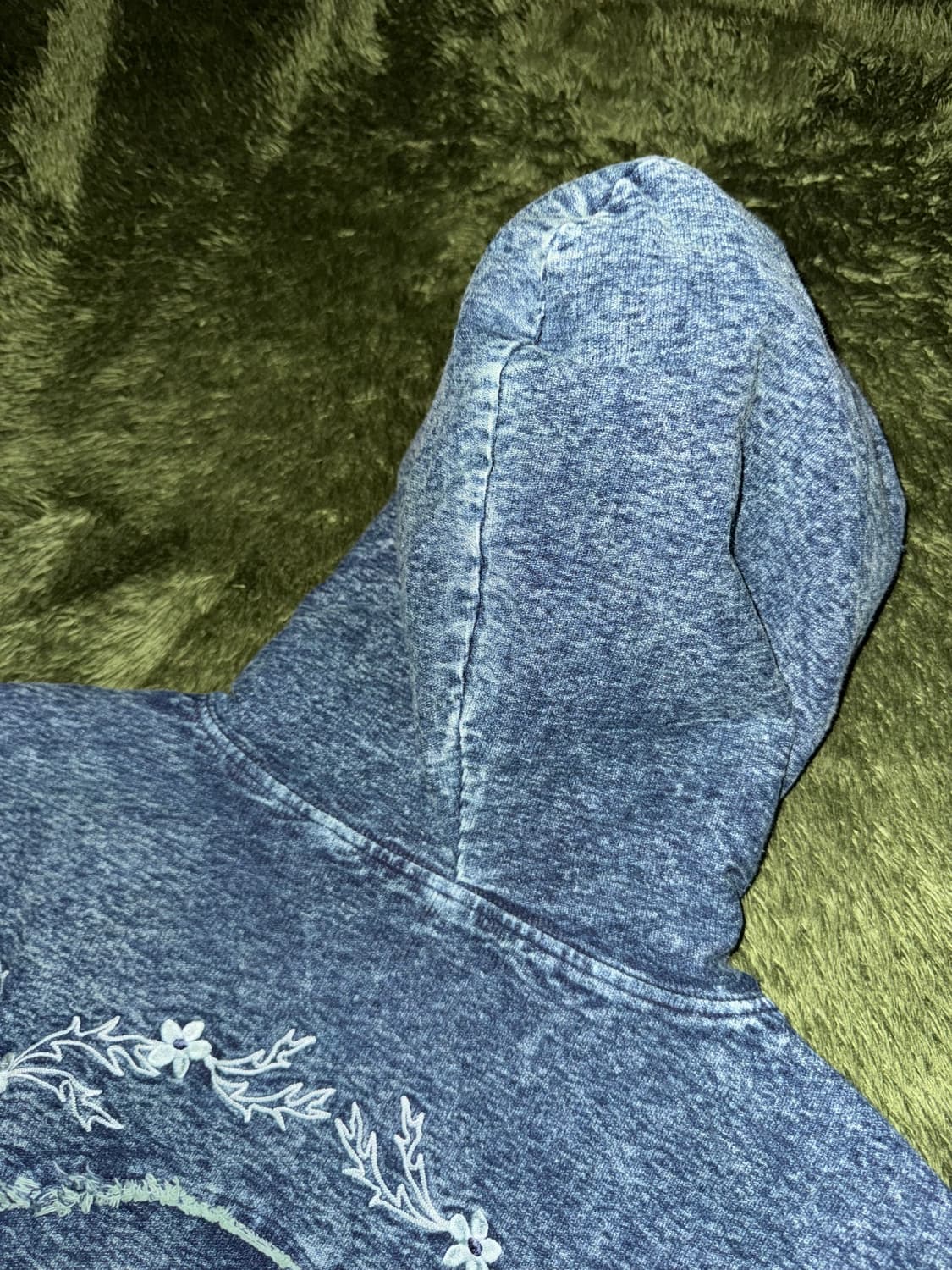 [M] 닉기어 X 펜필드 콜라보 플라워 로고 후드 집업 인디고 상품이미지9