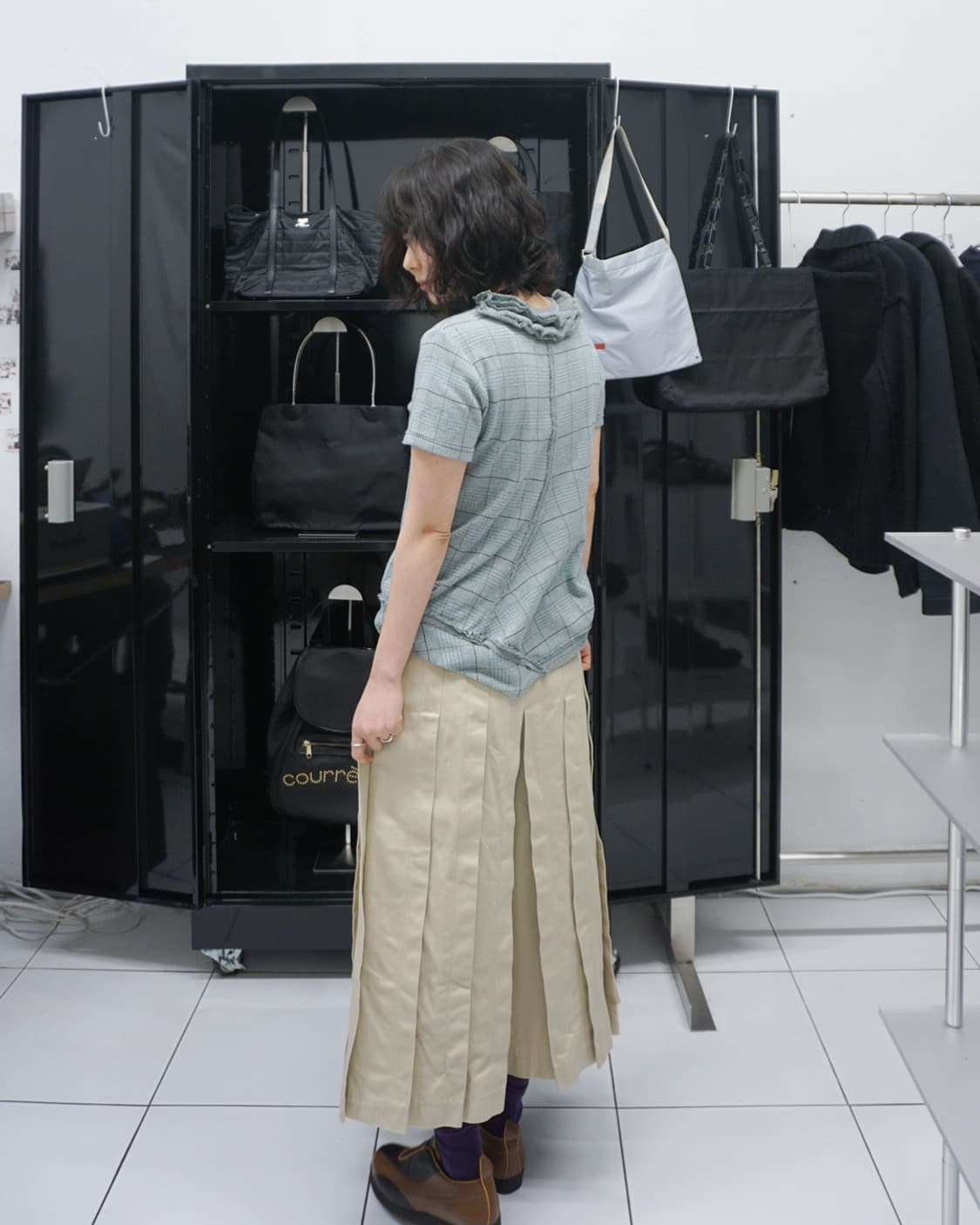 Y’S asymmetrical check short sleeve top  상품이미지6