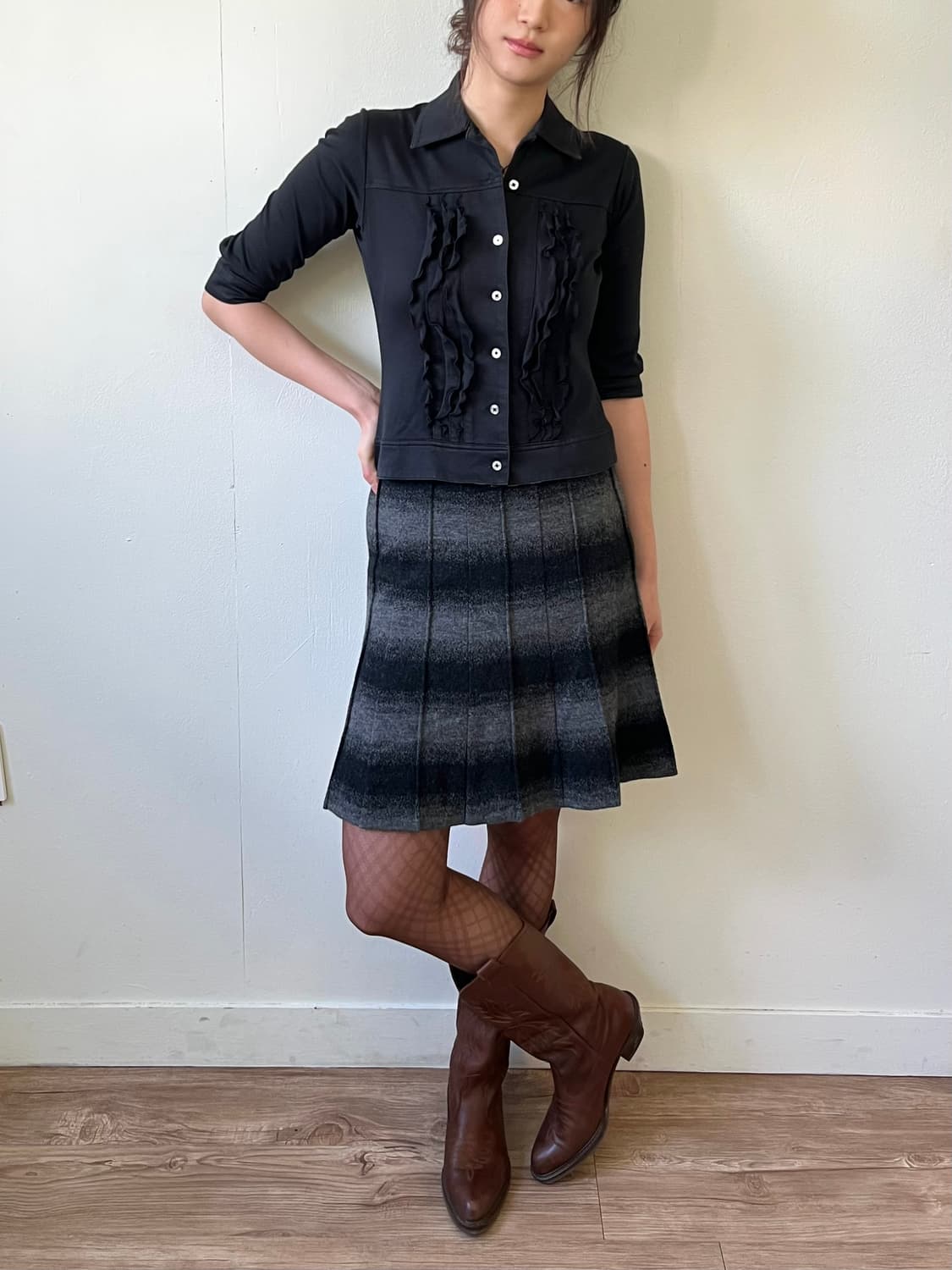 SCHAMBASIC 프릴 셔츠자켓 상품이미지4