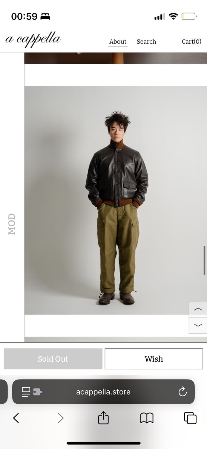 아카펠라 클로딩 a-1 44사이즈 상품이미지2