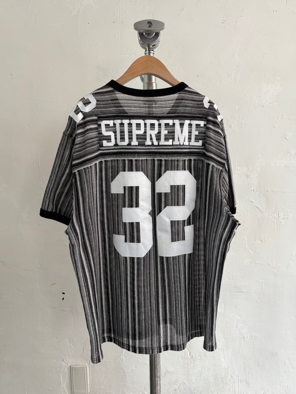 Supreme 슈프림 25SS 블랙 오픈 니트 풋볼 탑 상품이미지3