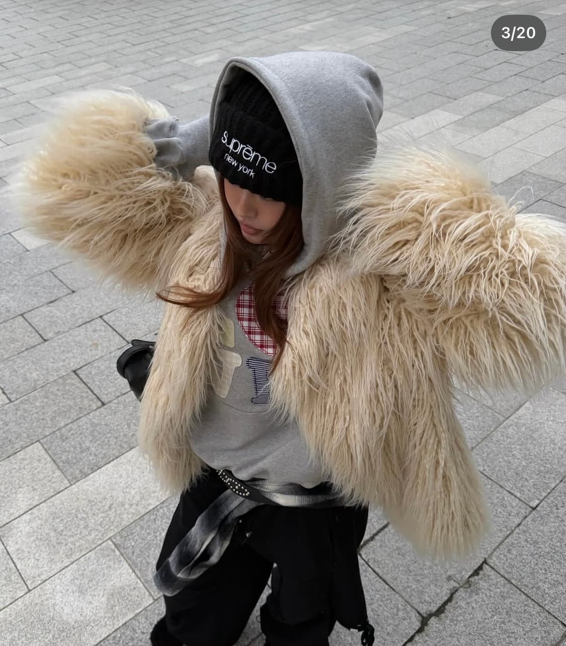 인스턴트펑크 오버사이즈 에코 퍼자켓 상품이미지1