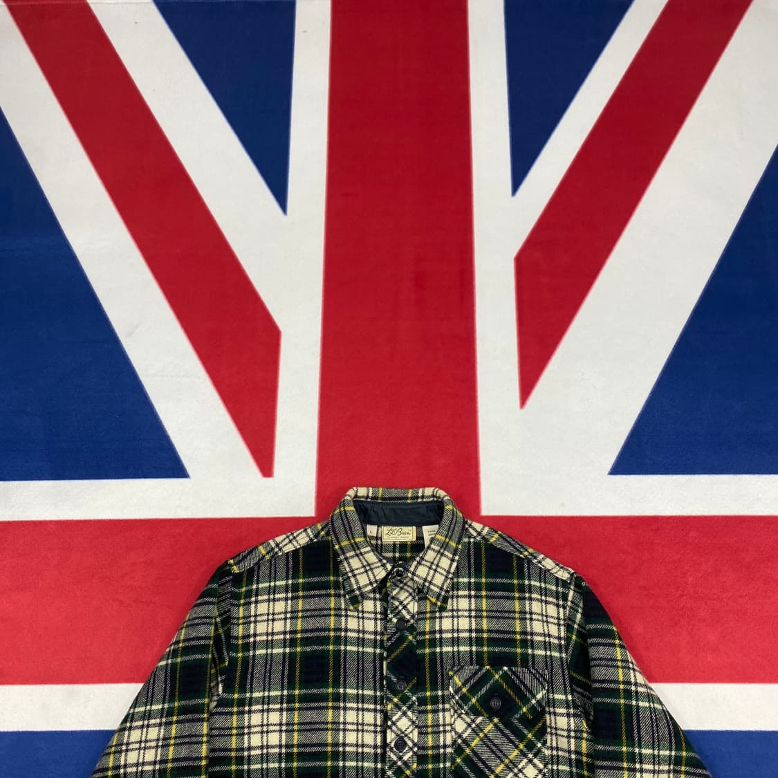 엘엘빈 하프버튼 플란넬셔츠 L 상품이미지2