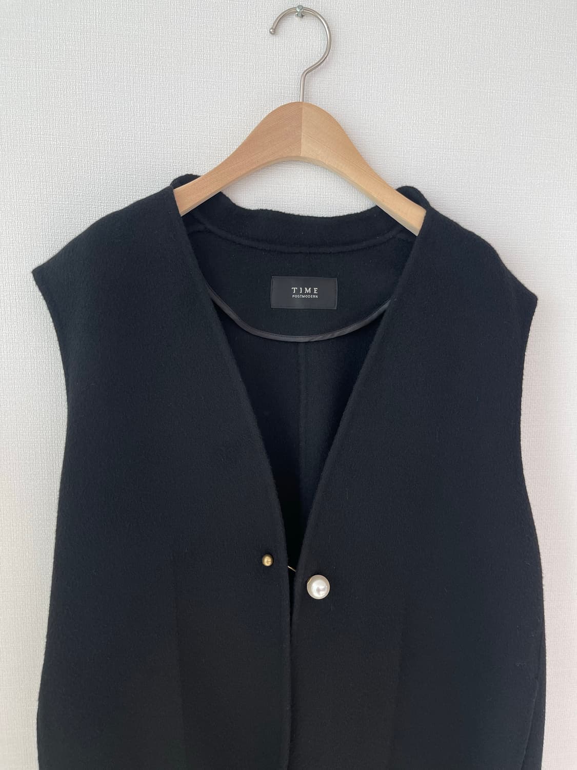 타임 TIME 캐시미어 혼방 민소매 롱 코트  상품이미지3