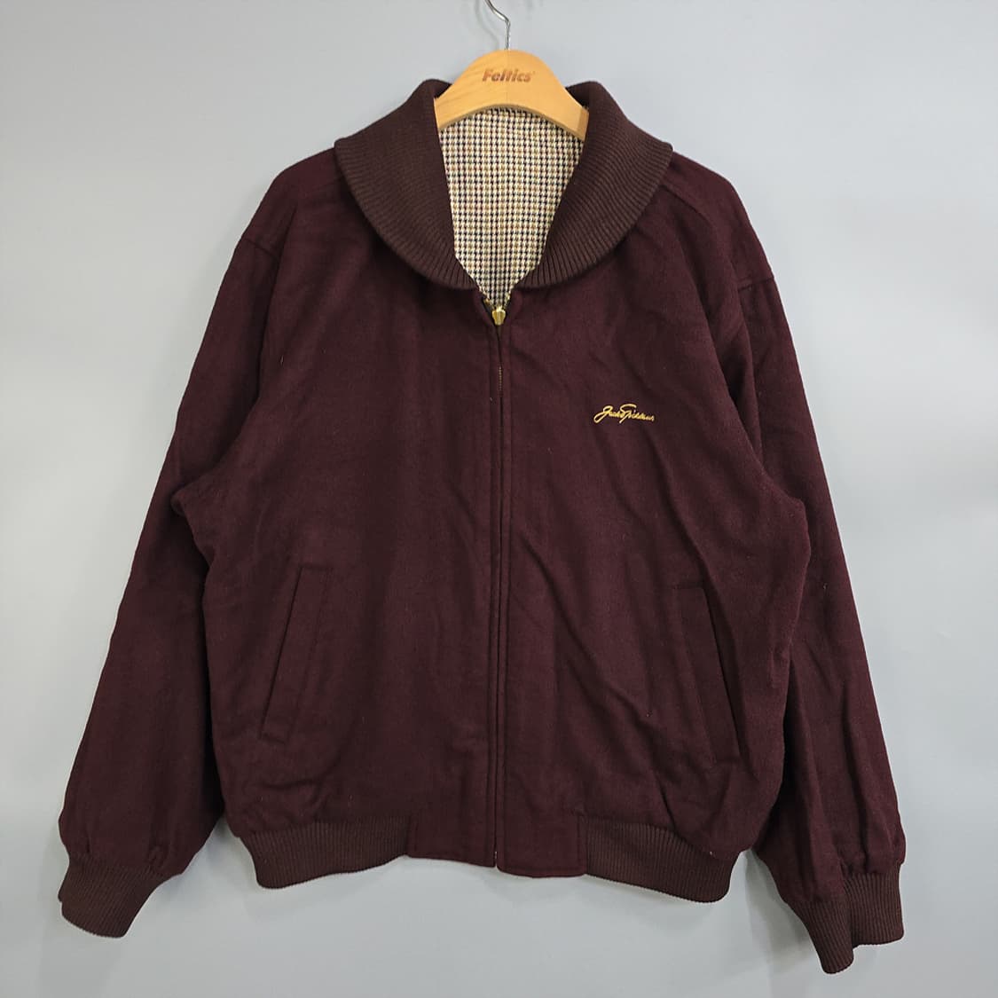 잭니클라우스(Jack Nicklaus) 빈티지 양면 울 블루종 자켓100 상품이미지4