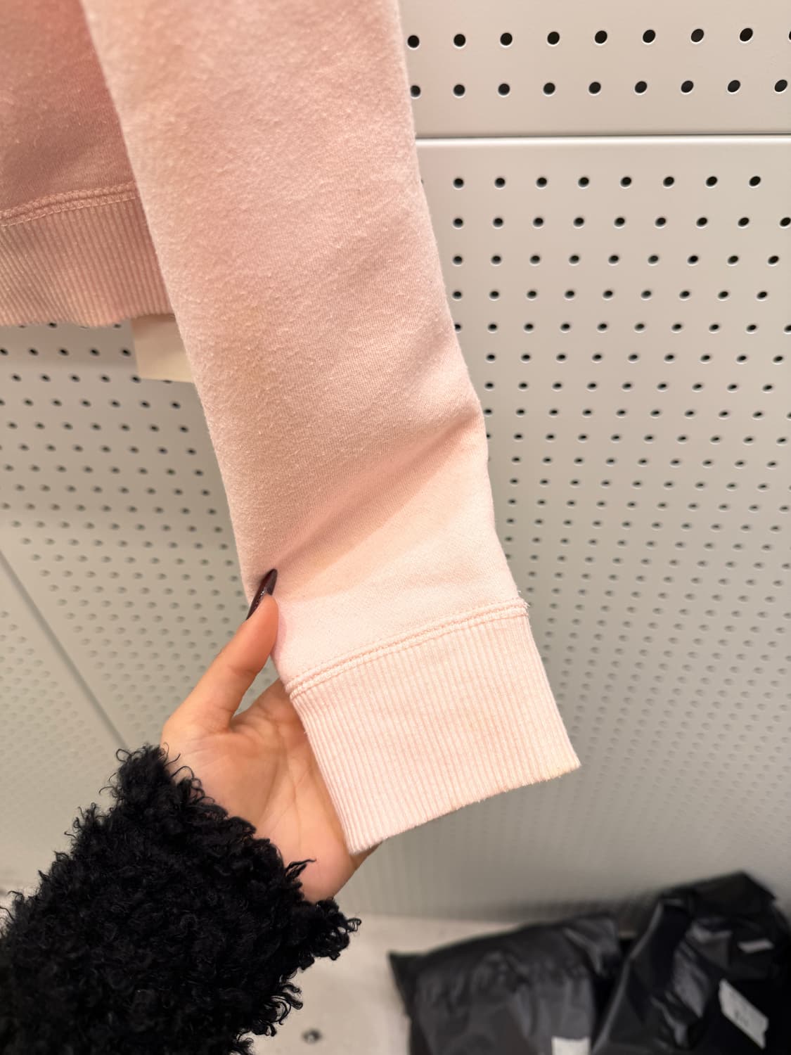 홀리스터 로고 라이트핑크 기모 후드집업 U1101 상품이미지4