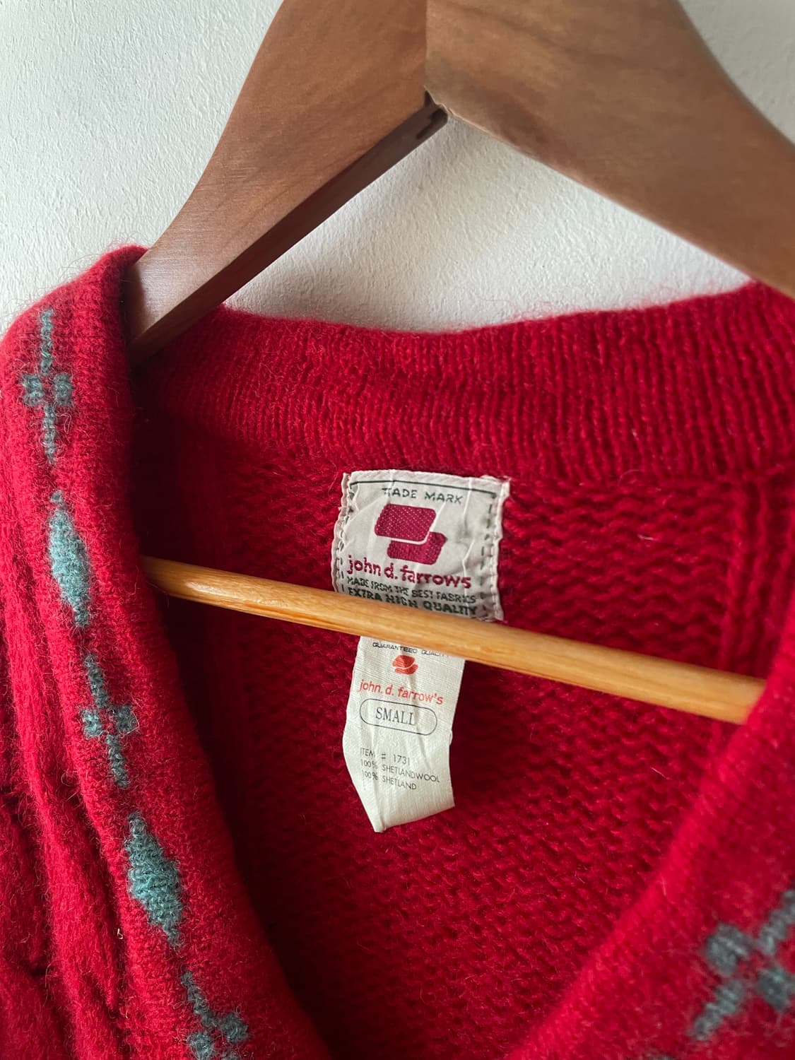 90's John D.Farrow's Vintage Cardigan 상품이미지3