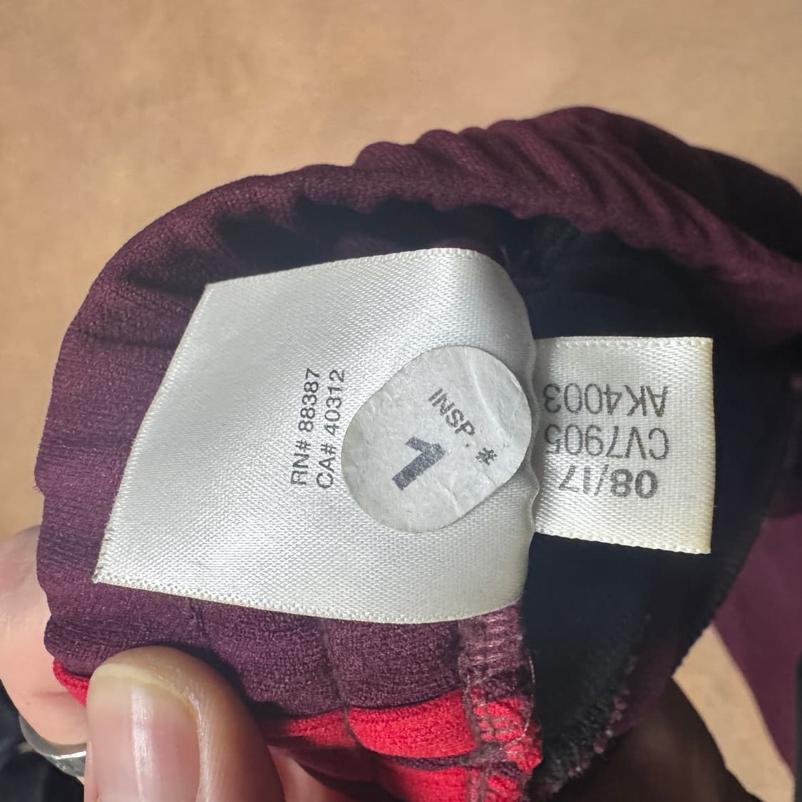 ✨ (바배) 아디다스 버건디 칸예 이지 칼라바사스 트랙 팬츠  상품이미지5