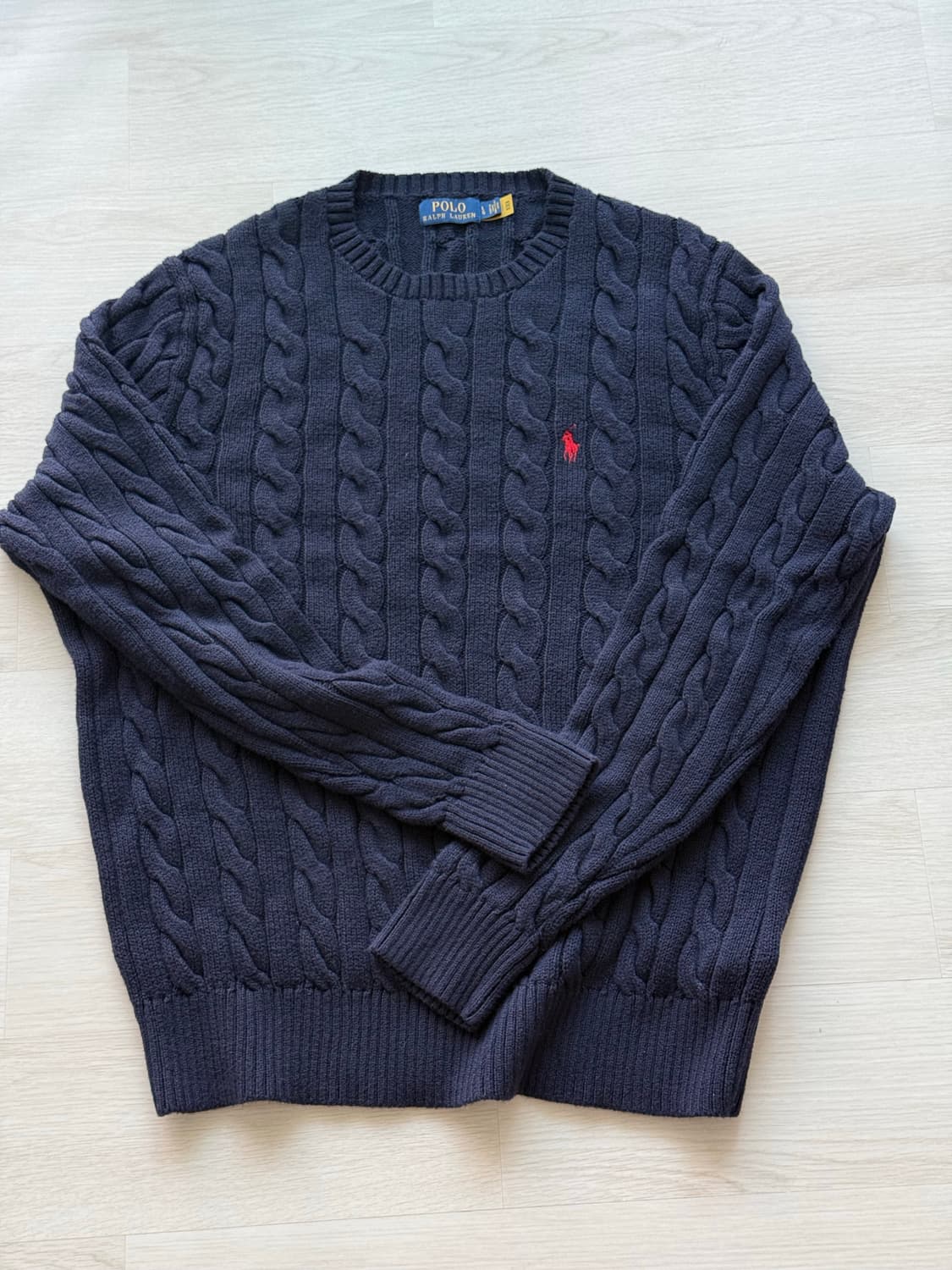 폴로 랄프로렌 네이비 케이블 니트 상품이미지1