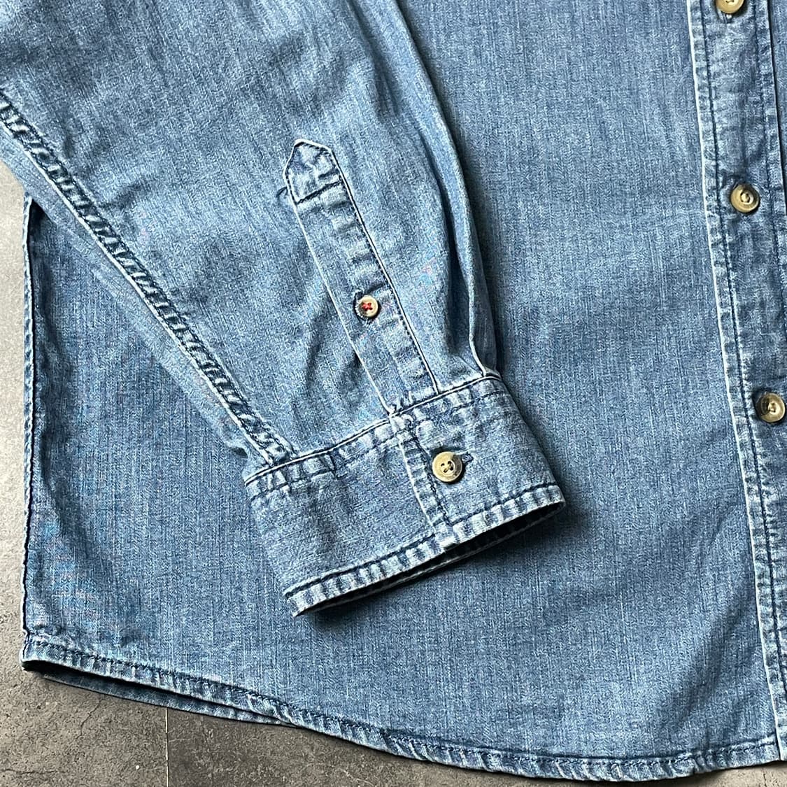 WRANGLER 랭글러 빈티지 데님 코튼 셔츠 A00470 상품이미지4