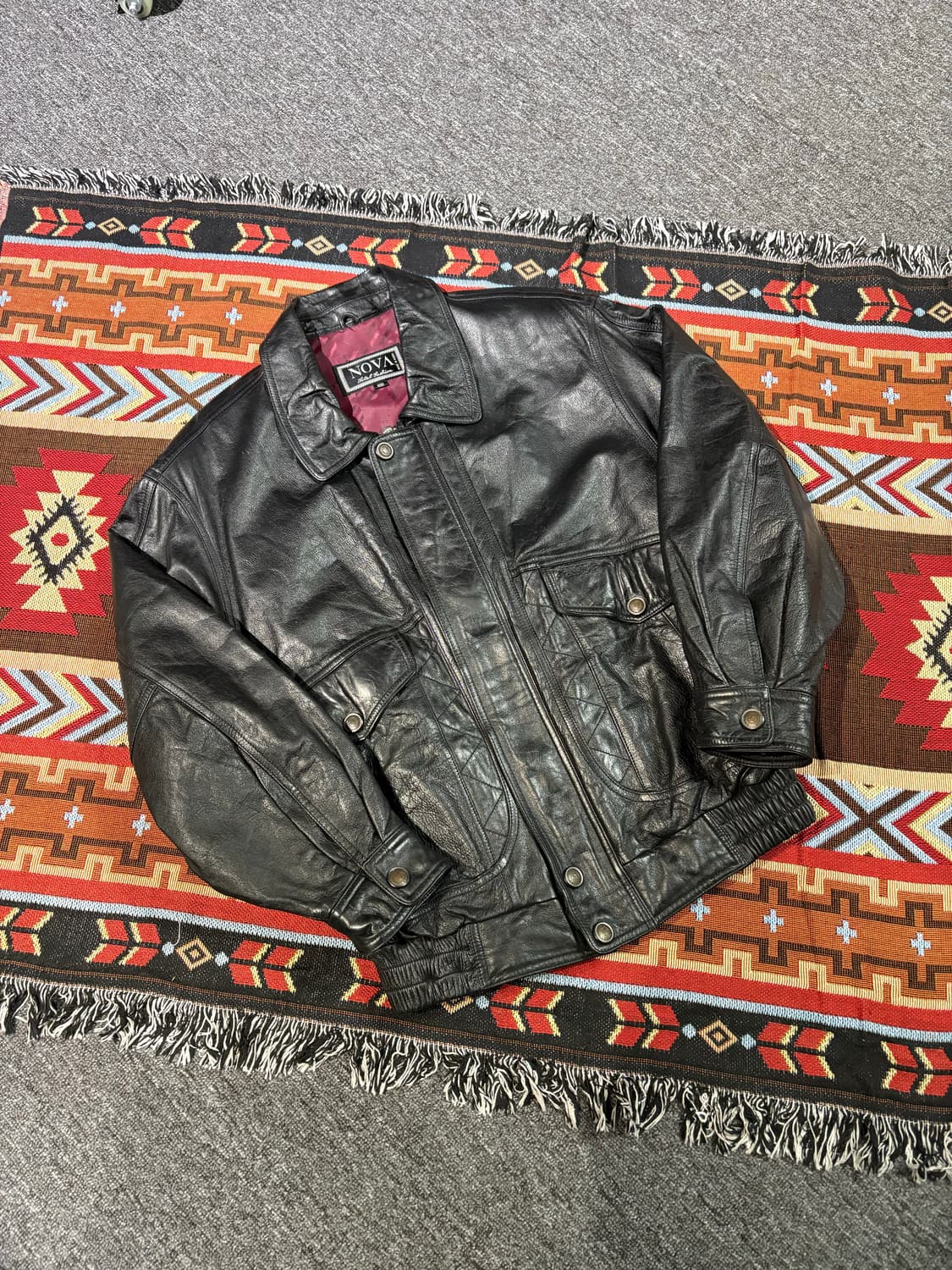 빈티지 NOVA 양가죽 A-1봄버자켓 상품이미지2