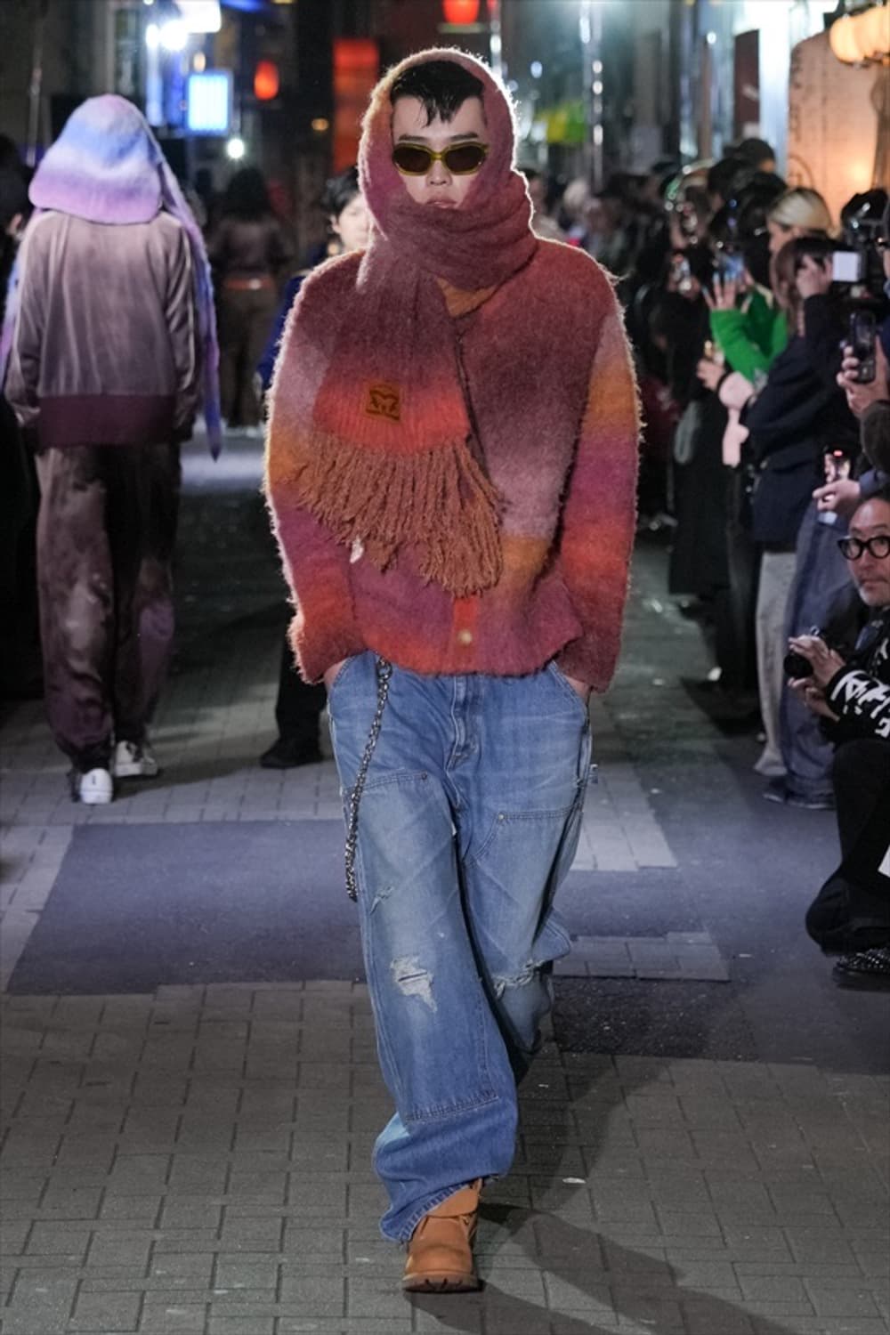 (L) KAMIYA Sailor-Collar Knit Jacket 상품이미지8