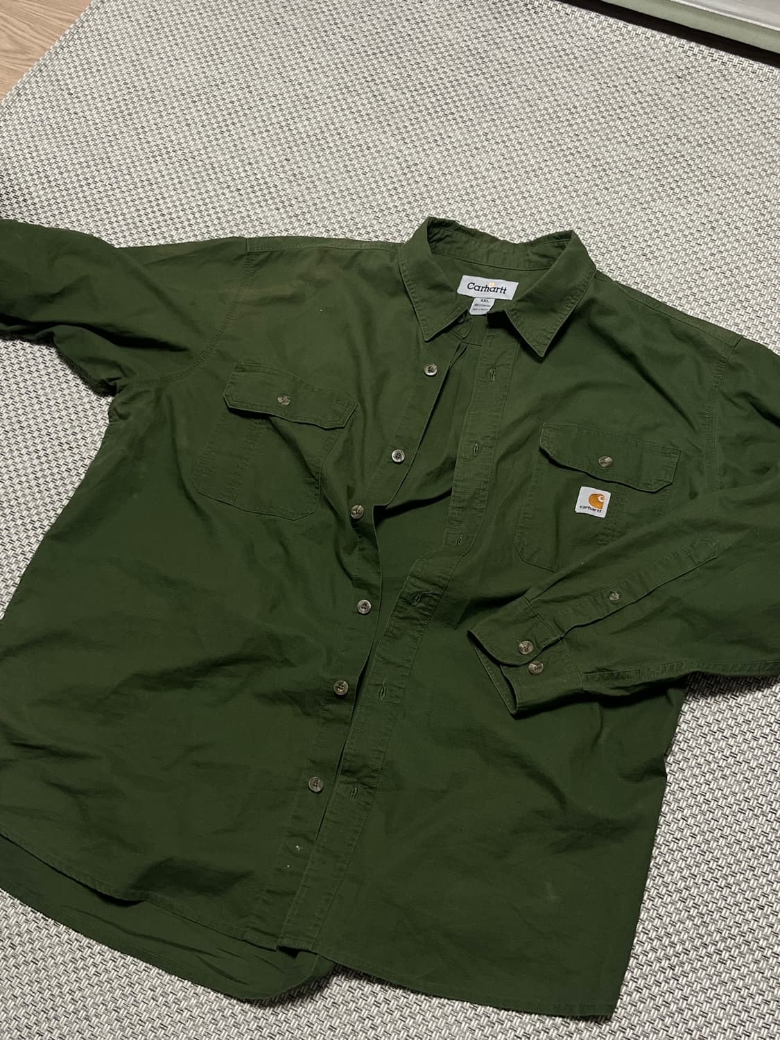 칼하트 카키 셔츠 남방 상품이미지2