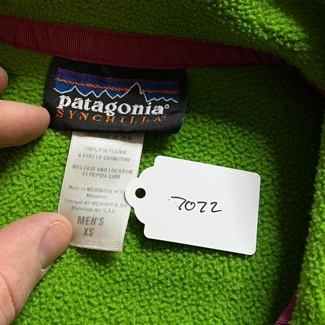 10s 파타고니아 신칠라 스냅-T 라임/브라운 니카라과 상품이미지2