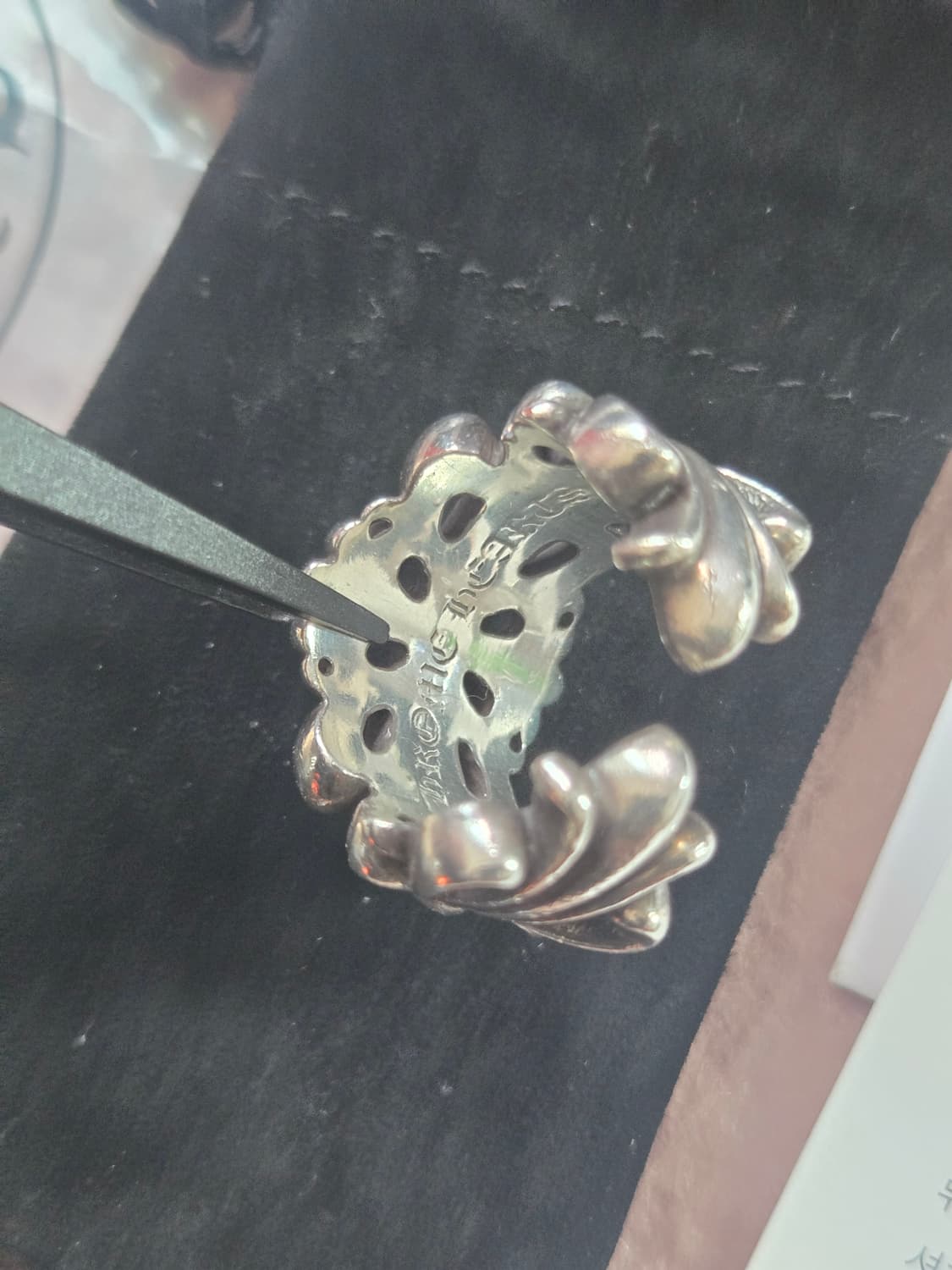 정품 크롬하츠 더블 플로랄 풀파베링 상품이미지8