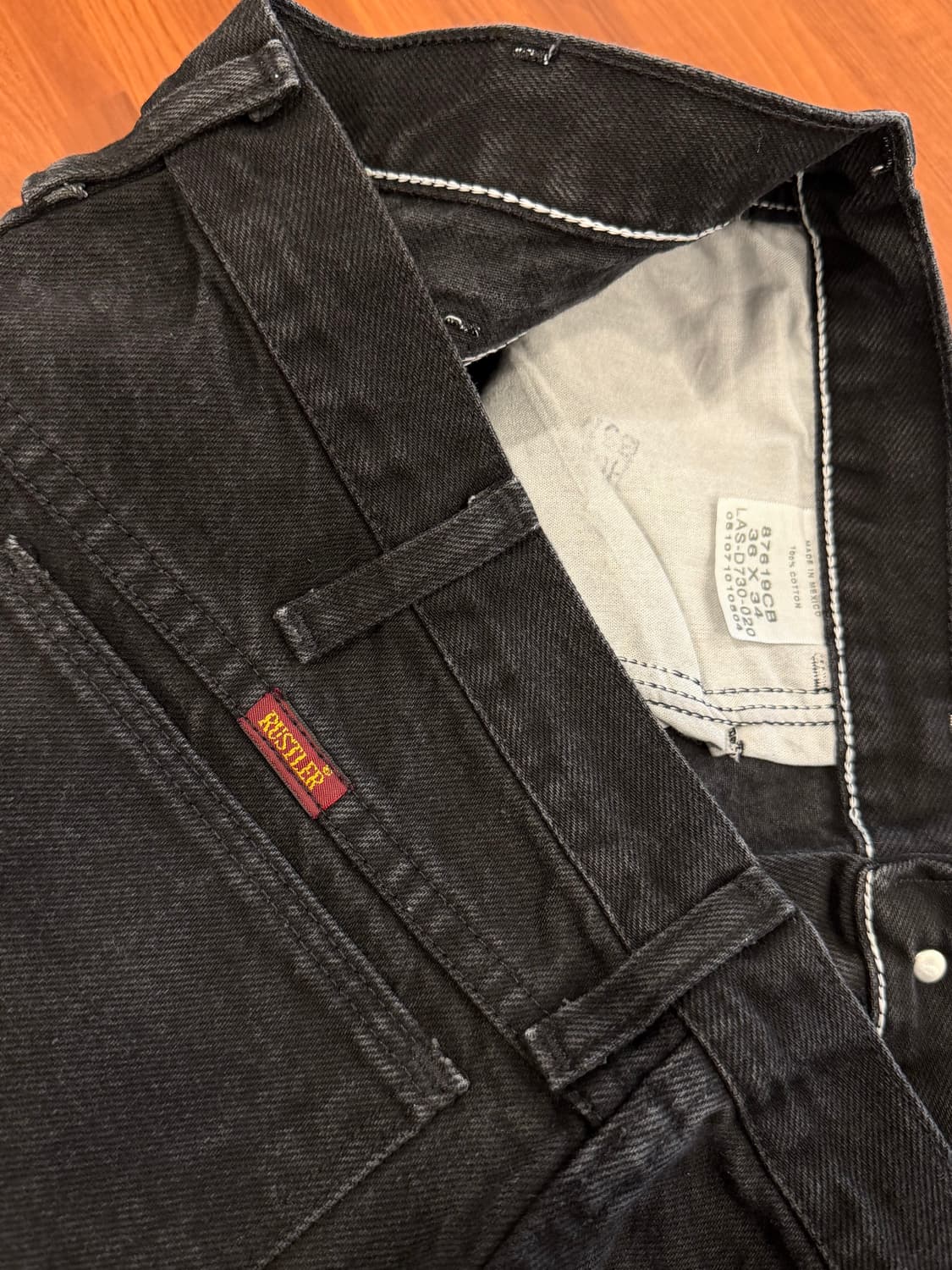 00s Rustler 러슬러 흑청 데님 팬츠 (34inch) 상품이미지8