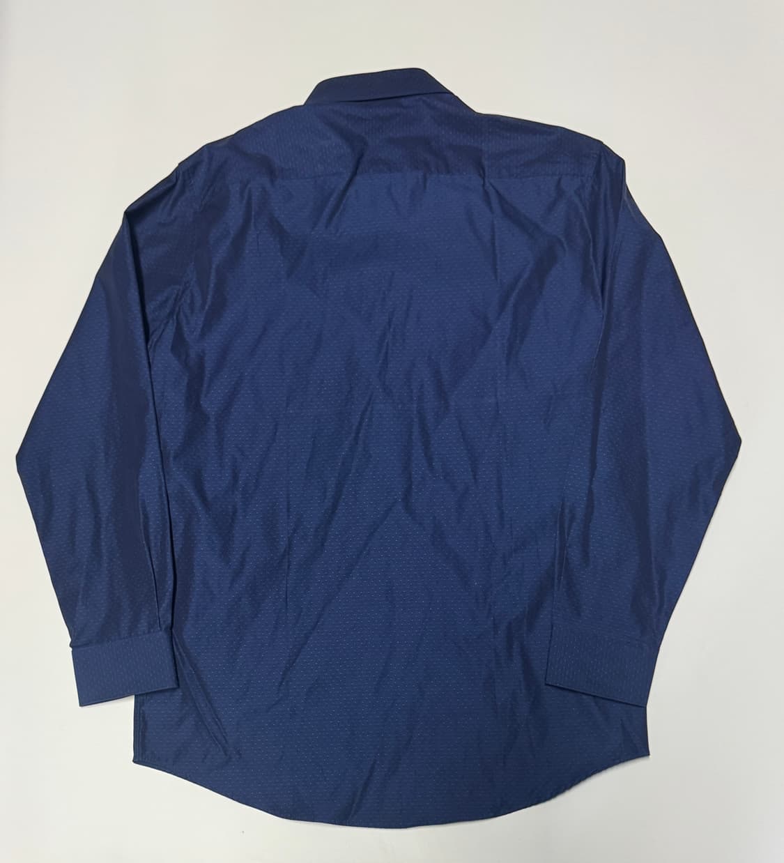 정품 듀퐁 남성 정장 긴팔 도트 셔츠 L 네이비 상품이미지2