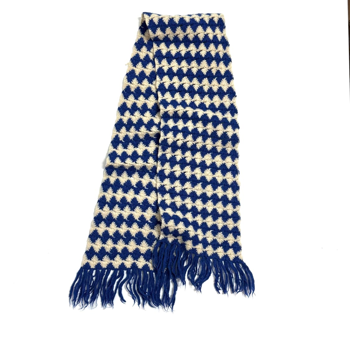 빈티지 울 머플러 블루 상품이미지2