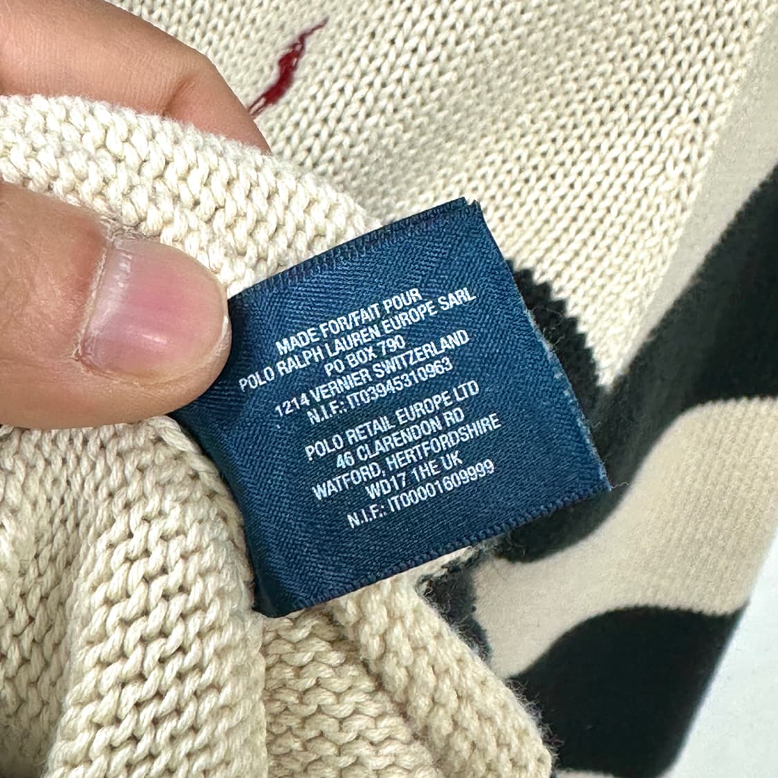 폴로 반집업니트 키즈L 상품이미지6