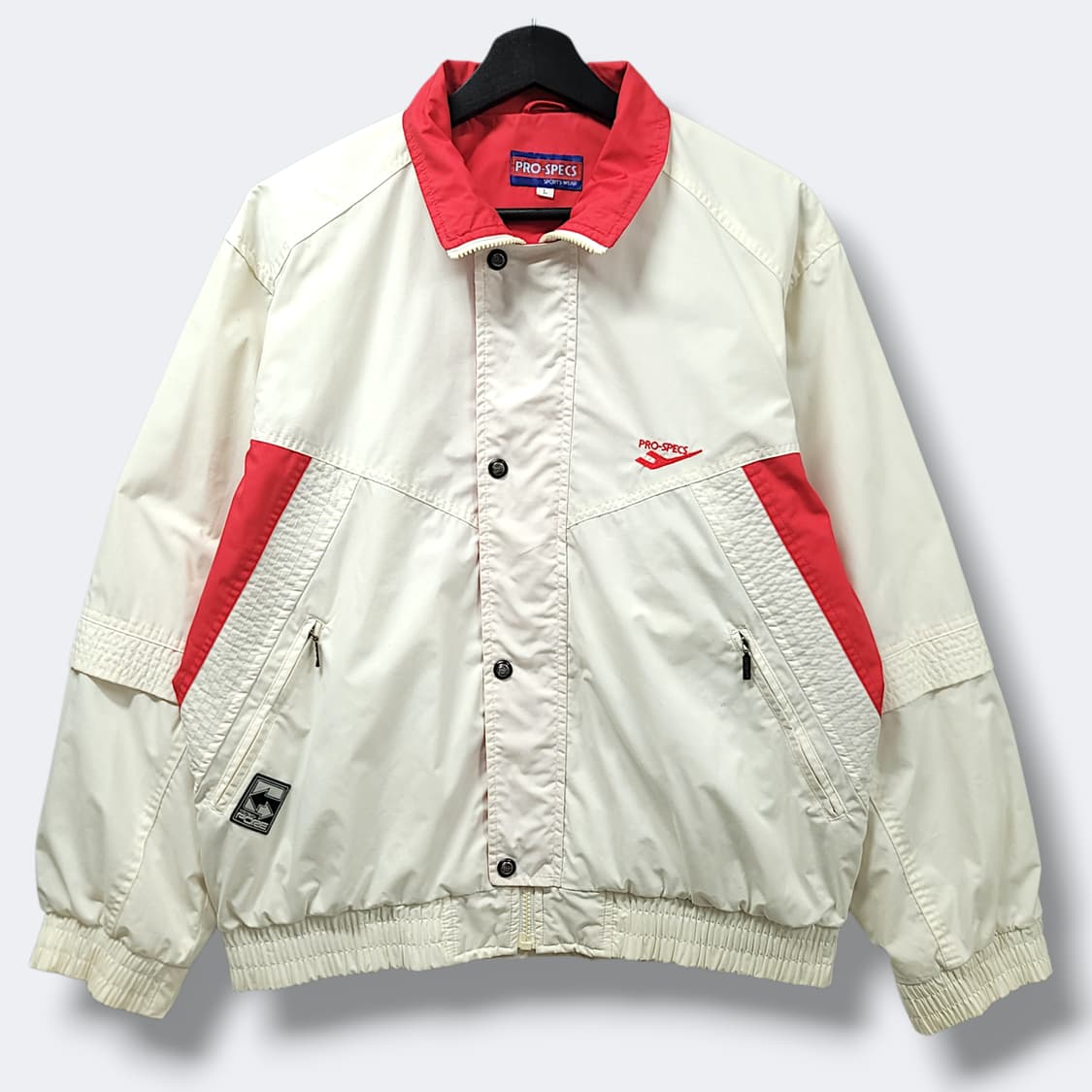 [L] 프로스펙스 화이트&레드 올드스쿨 바람막이 자켓 상품이미지1