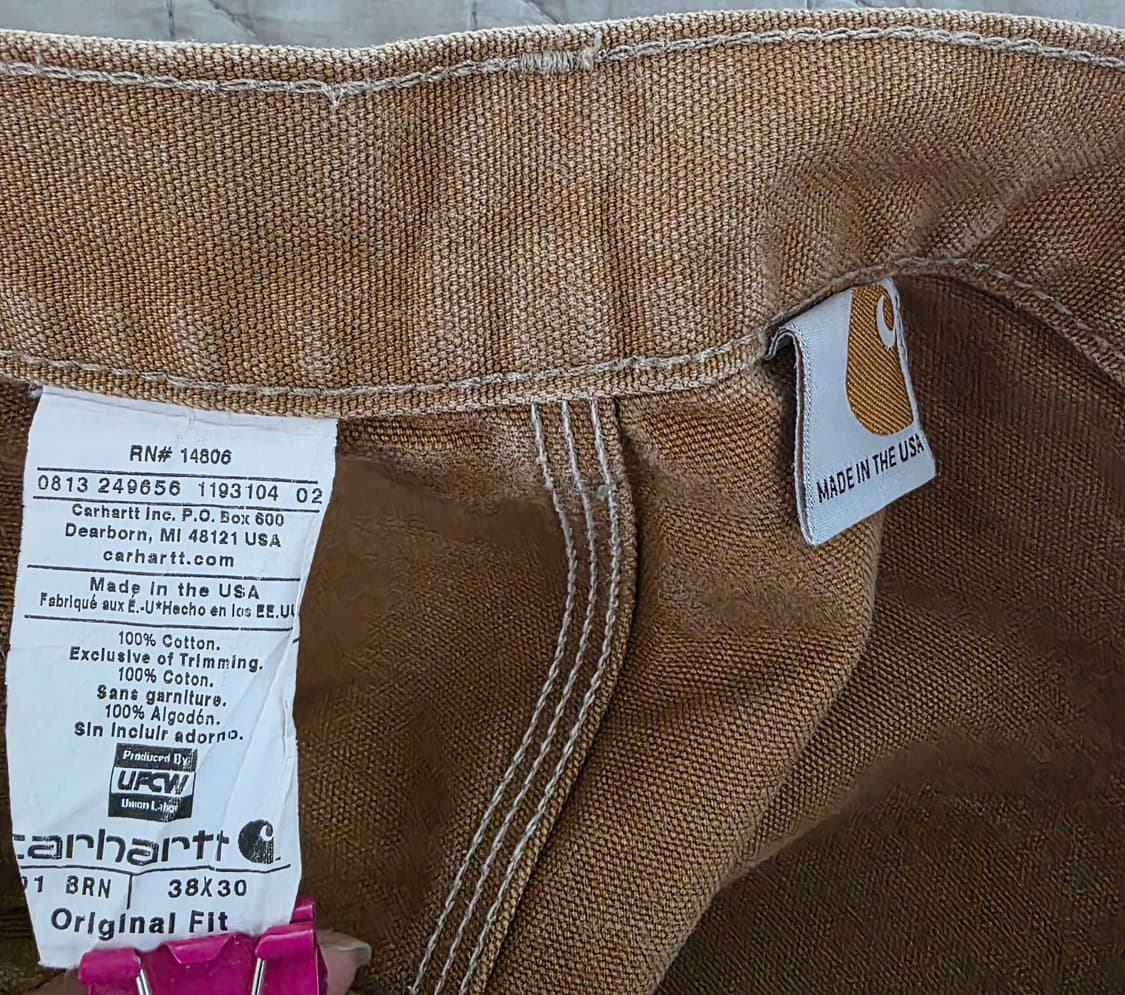 [38X30] 빈티지 칼하트 더블니 B01 BRN 워크팬츠 T-2 상품이미지9