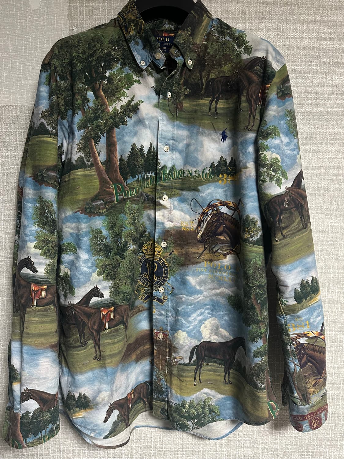 폴로 랄프로렌 남성 말 패턴 셔츠 L 상품이미지1