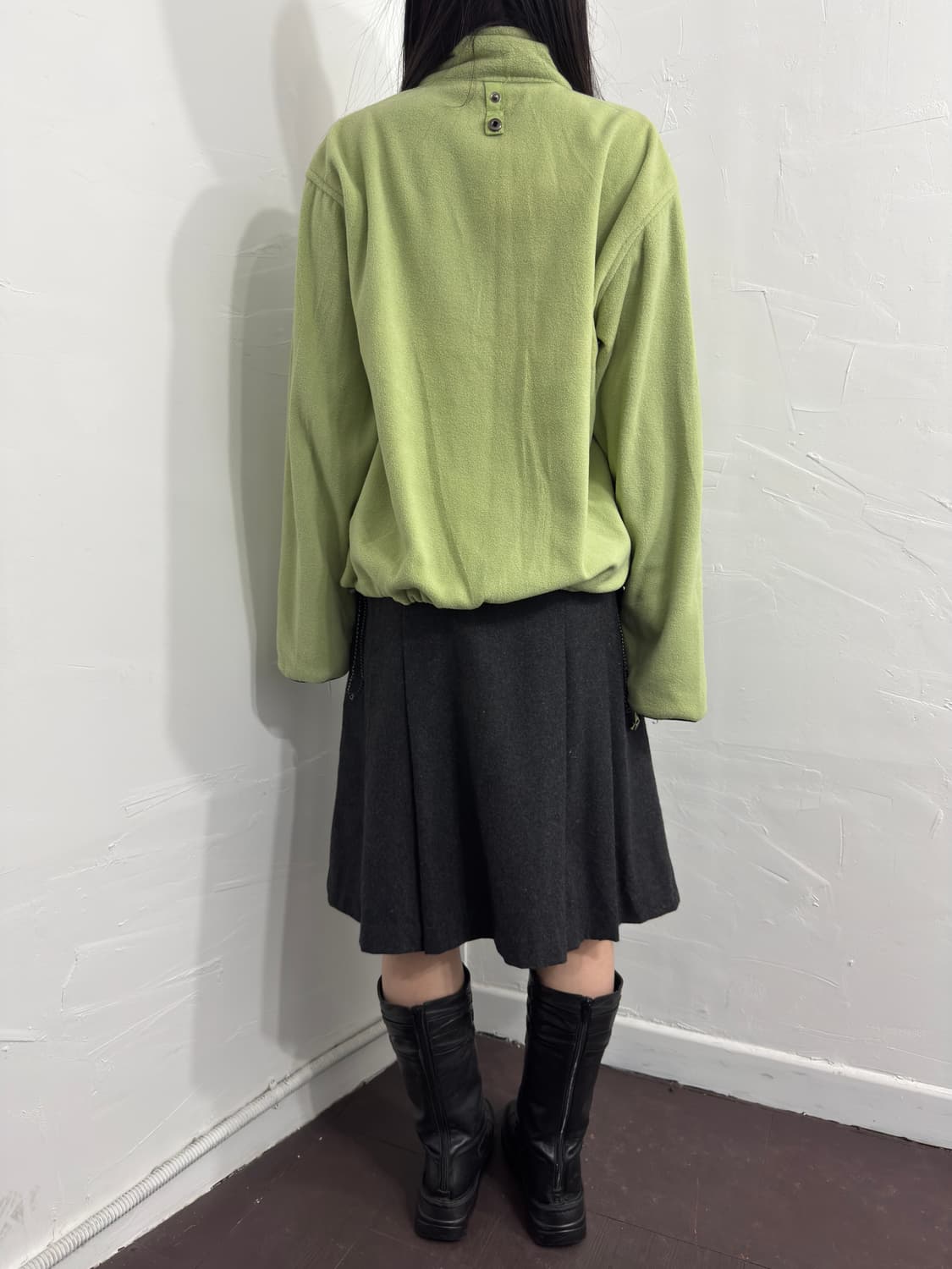 glacier button pleats midi skirt 상품이미지5