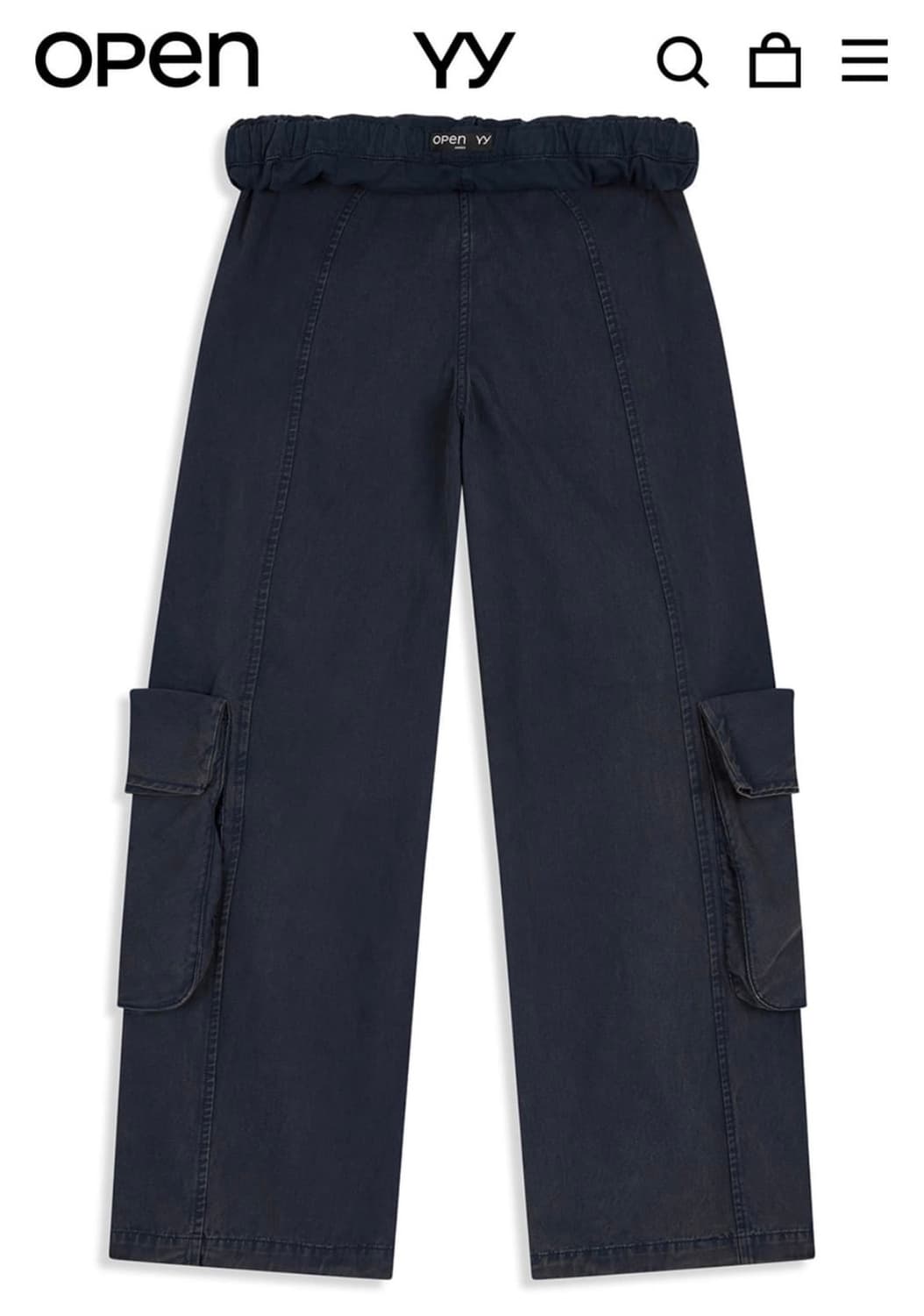 오픈와이와이 워시드 롤 카고팬츠 네이비 상품이미지2