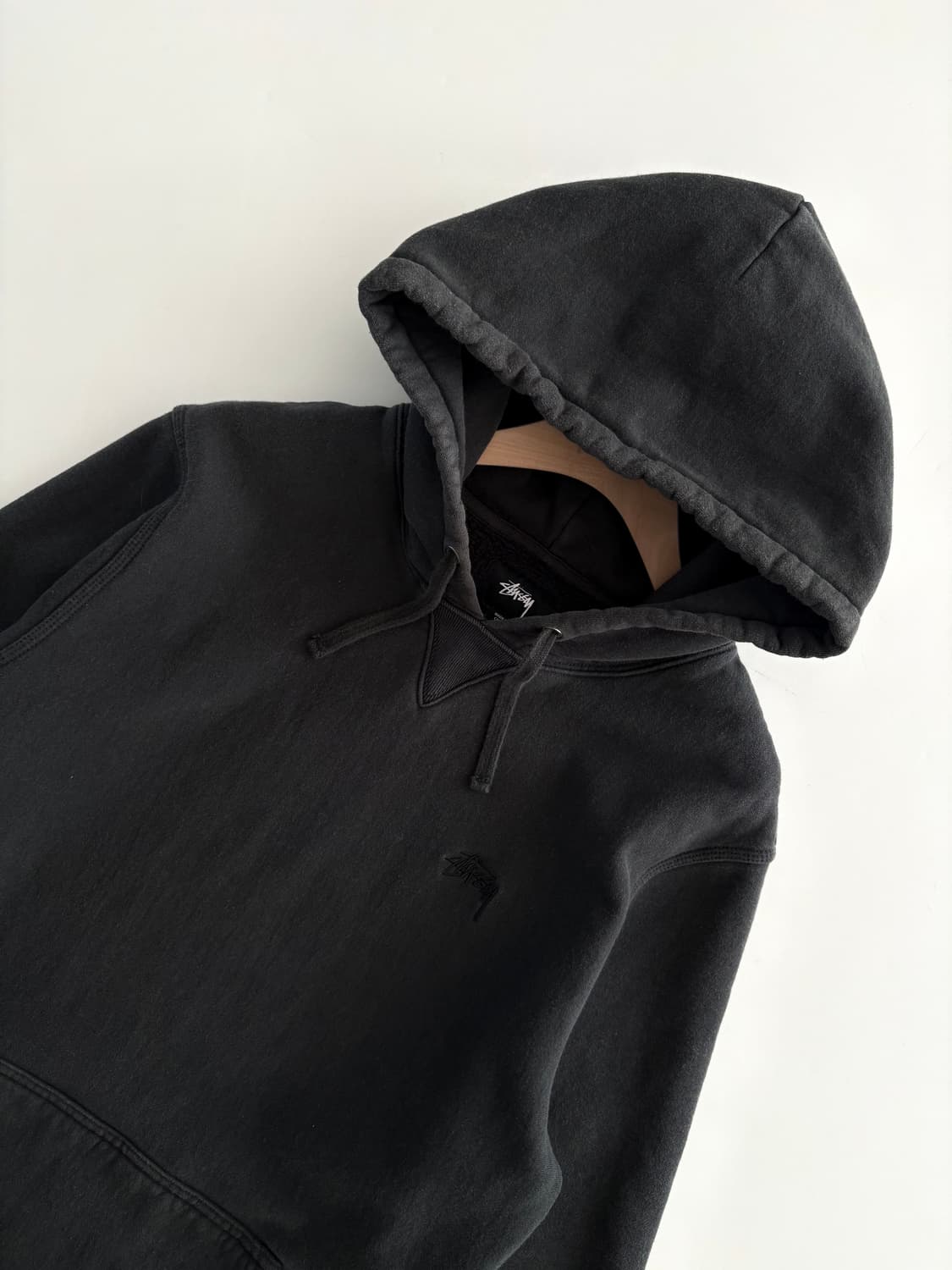 Stussy 스투시 차콜 컬러 코튼 후드티 상품이미지5